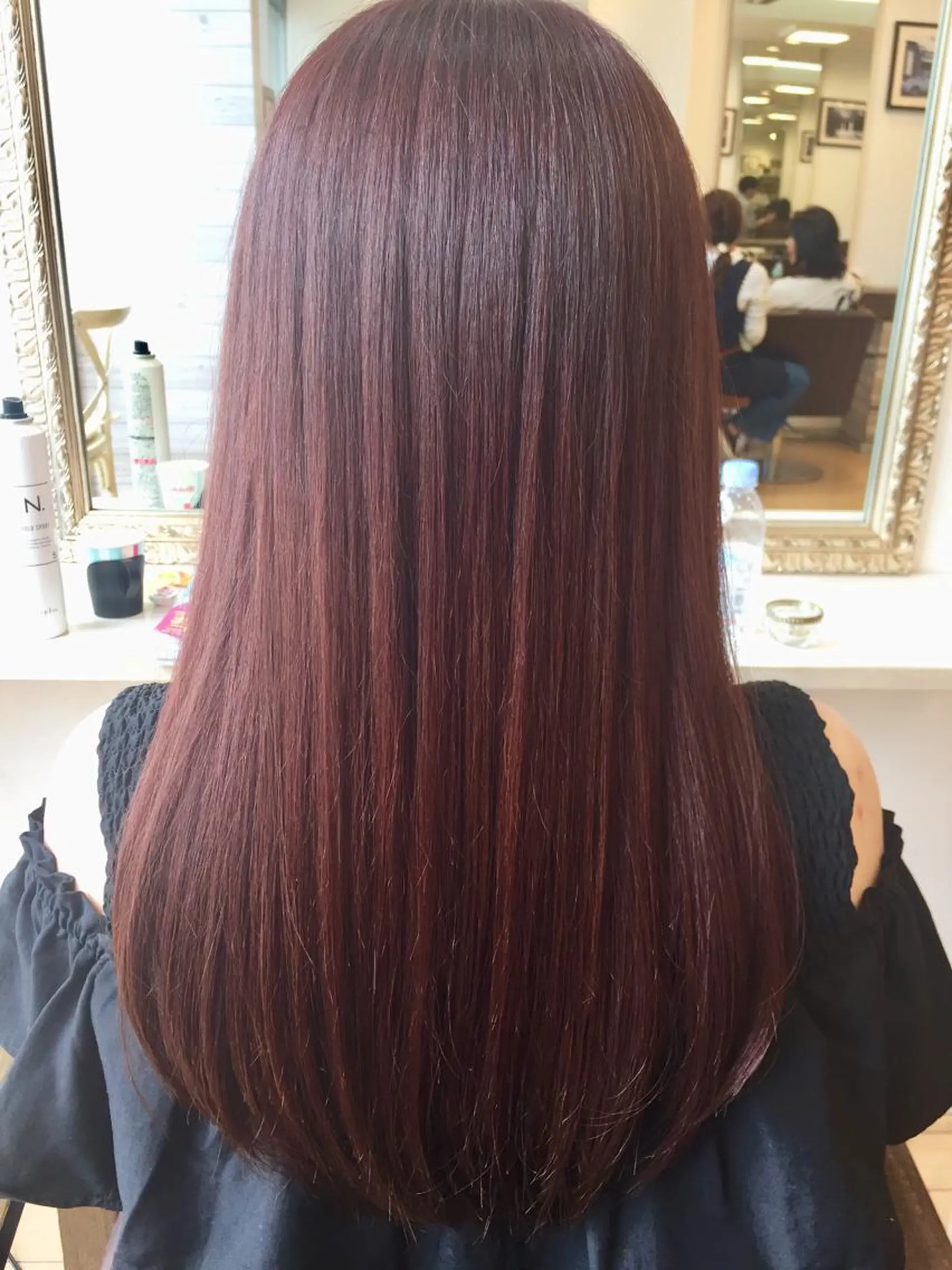セミロング カラー ピンクカラー レッドカラー ヘアカラー トリートメント 【艶髪、髪質改善✨】 Zina杉川のヘアスタイル