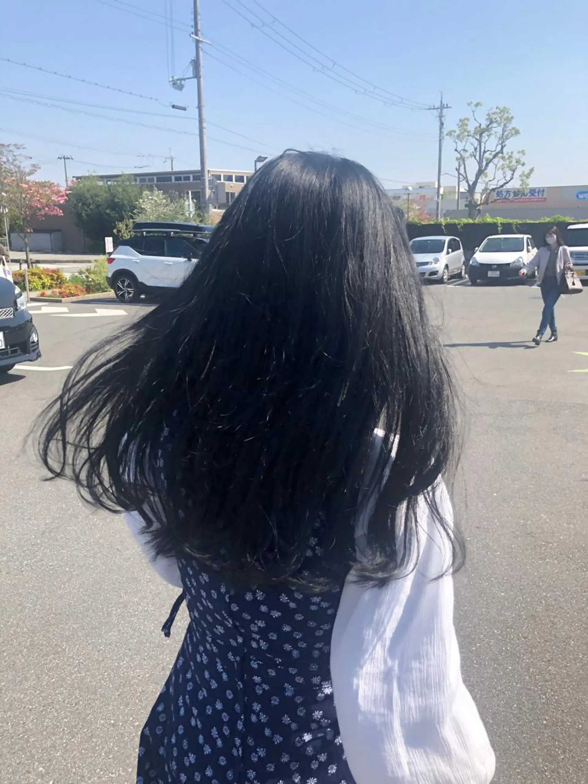 ロング カラー 黒髪 ブルーカラー ブルーブラック 韓国風カラー 韓国風ヘア 🫧chinatsu 🫧のヘアスタイル