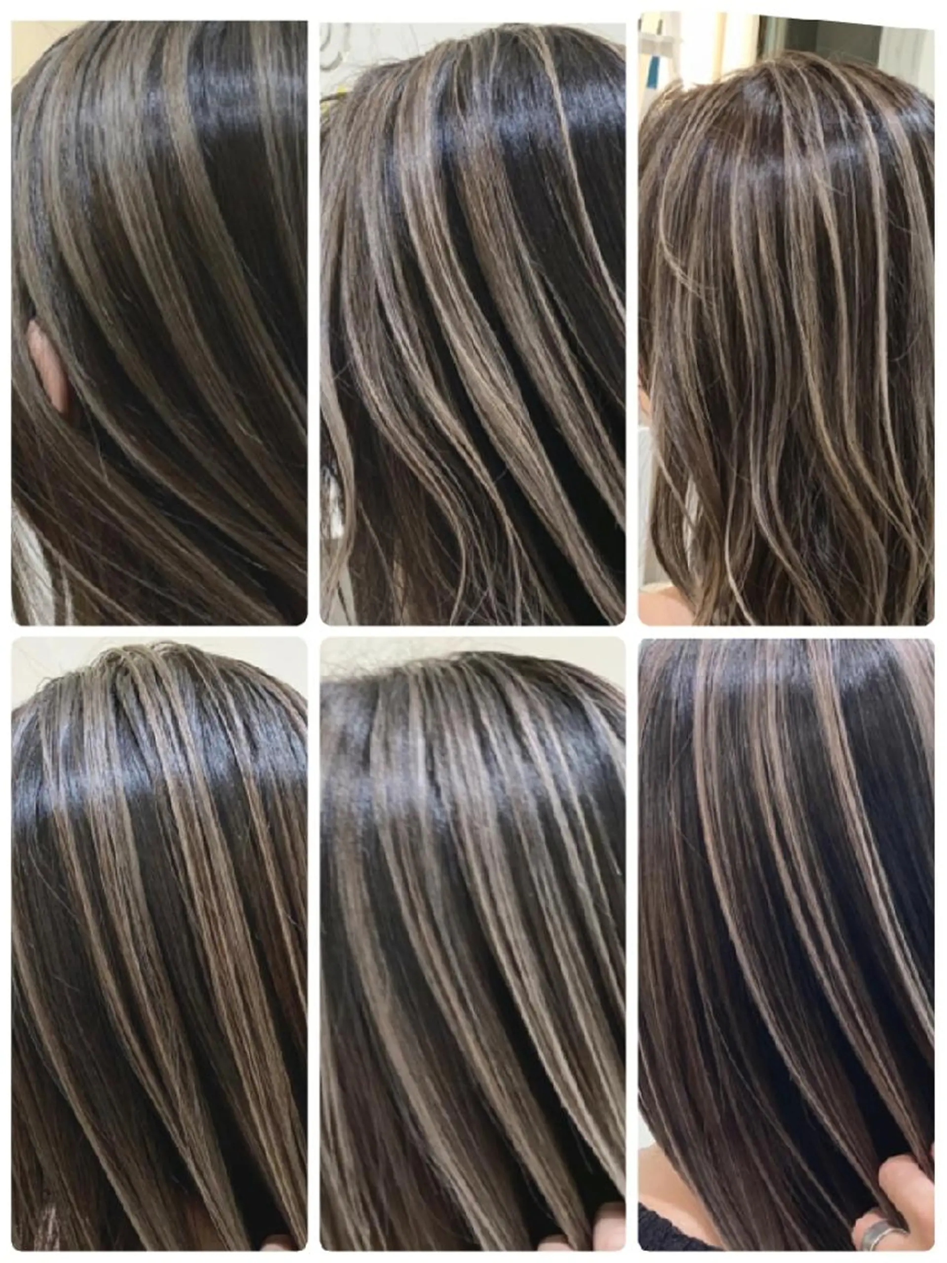 セミロング カラー ハイライトカラー ハイライト ヘアカラー ＡＳＨ 大宮のヘアスタイル