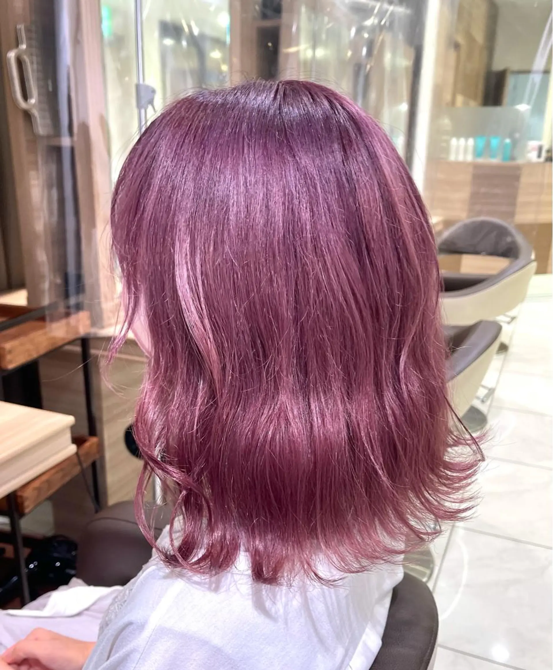 ミディアム ヘアカラー トリートメント 艶カラー みゆう🎀のヘアスタイル