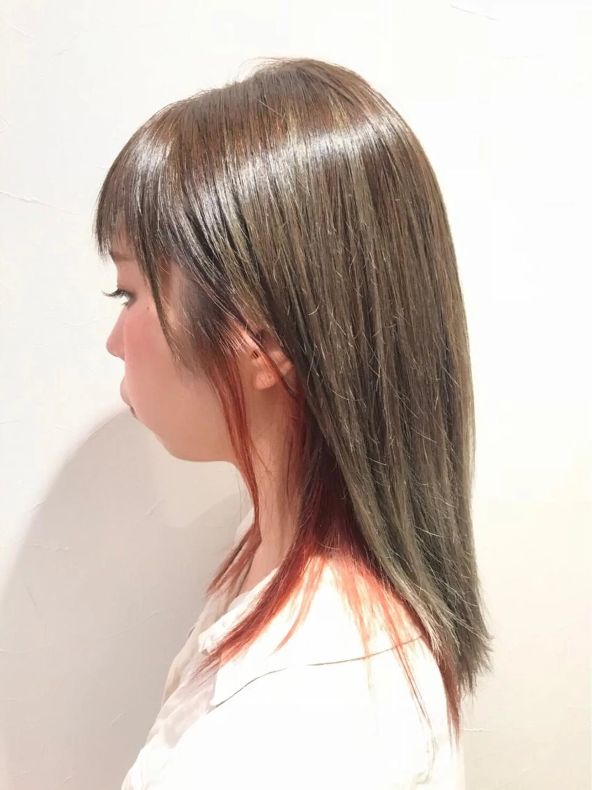 ミディアム カラー ベージュカラー オレンジ FELIZA所属・似合わせの達人🔥 石川就平のヘアスタイル