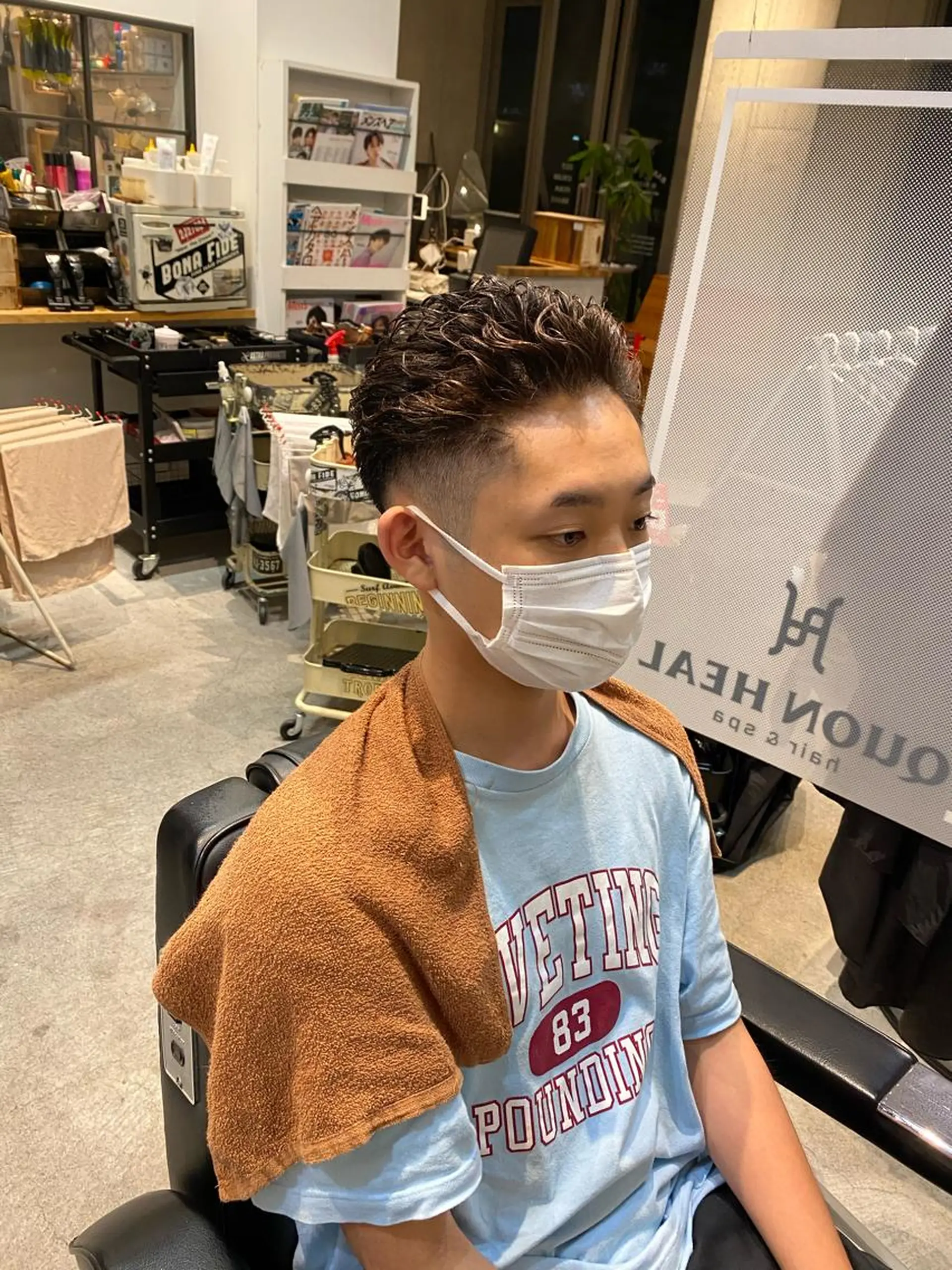 ショート カラー パーマ ヘアアレンジ メンズ TAIGA /メンズ美容師のヘアスタイル