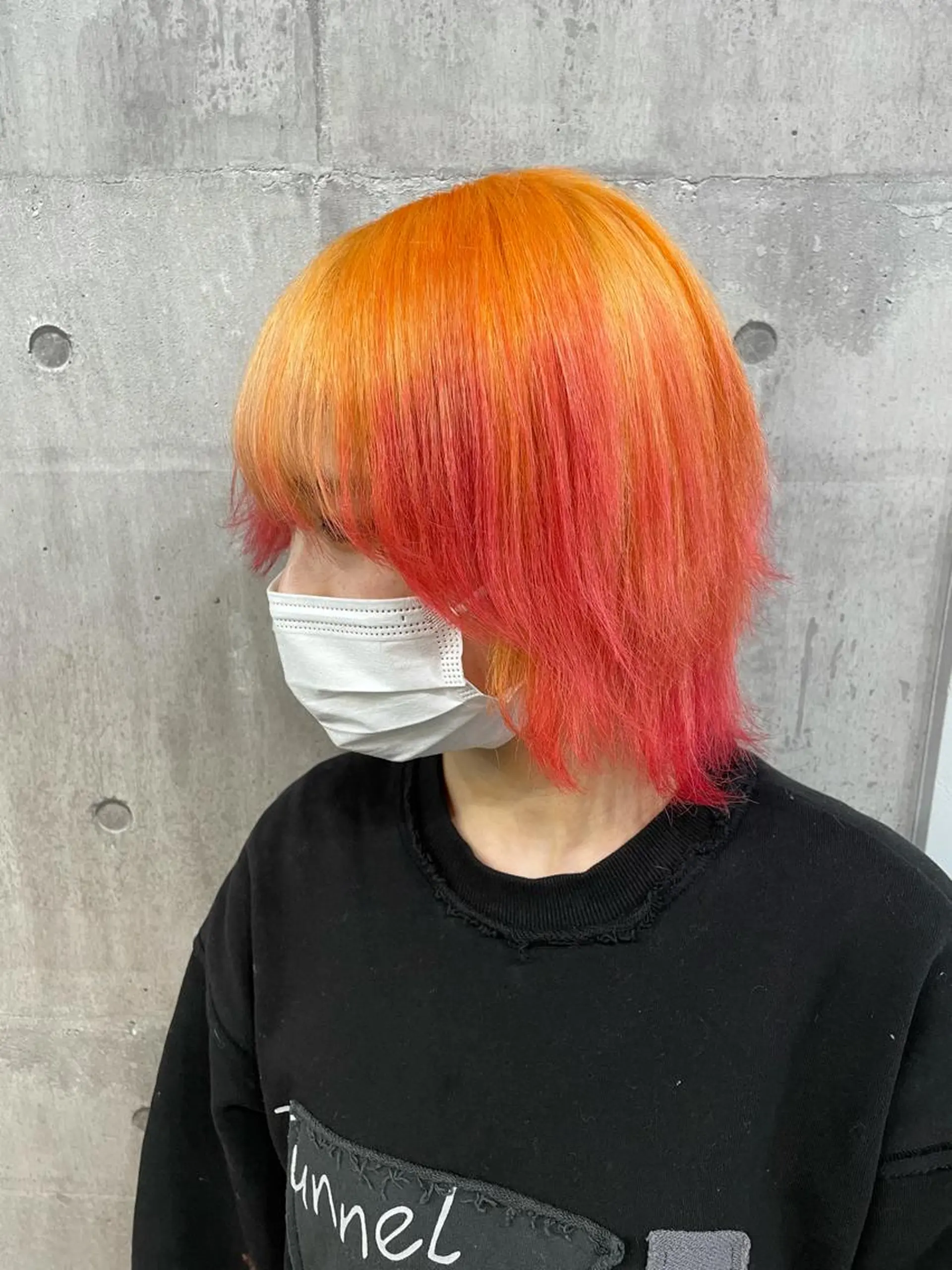 カラー オレンジ ヘアカラー _WHITE浜松店 もえかのヘアスタイル