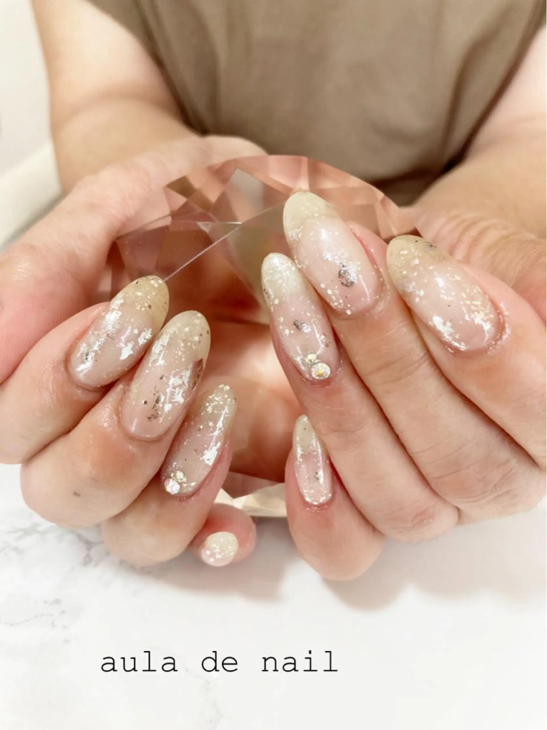 ネイル クリアネイル ハンドネイル auladenail アウラデネイルのネイルデザイン