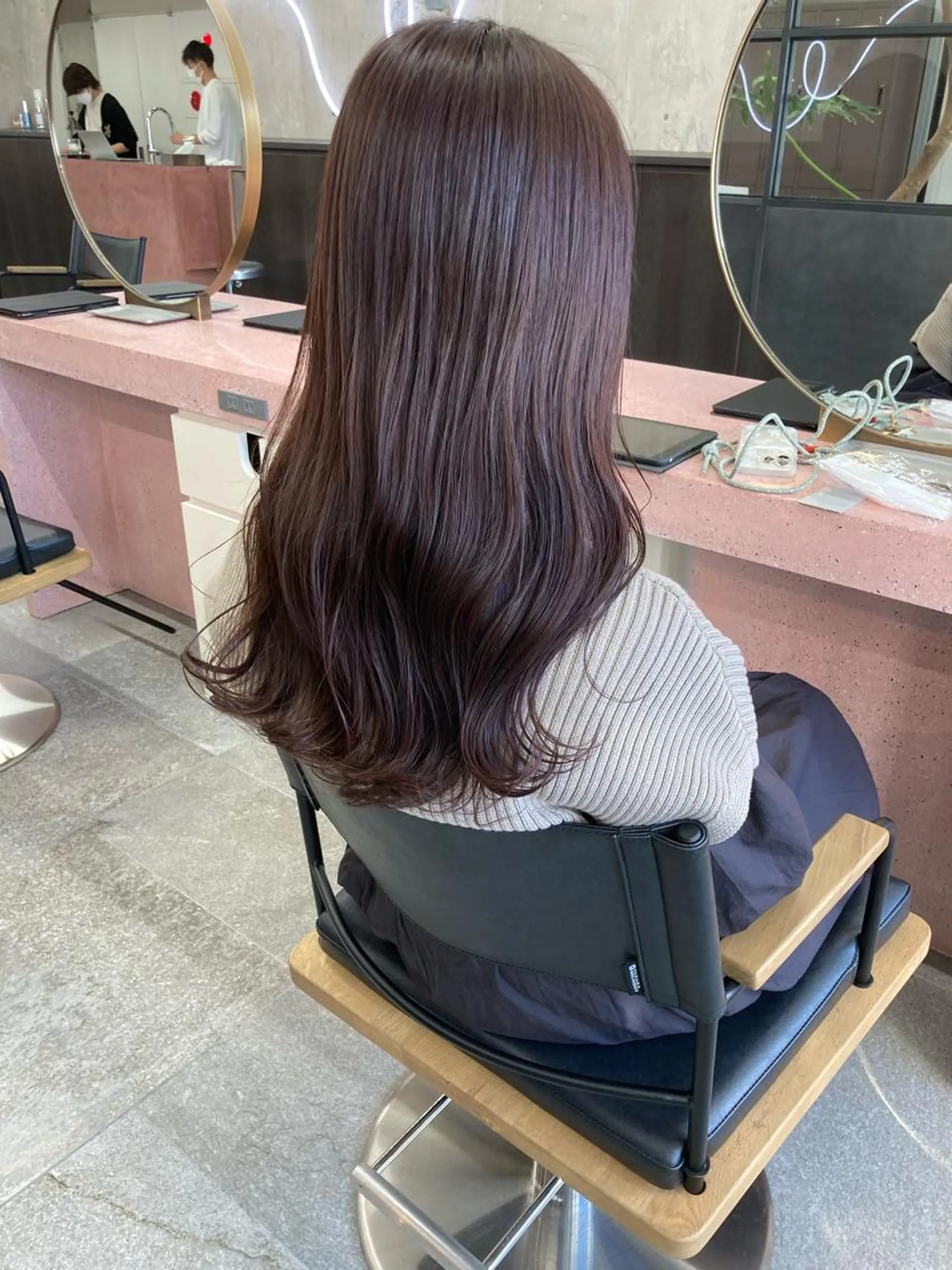 セミロング カラー ベージュカラー ラベンダーカラー ラベンダーベージュ 小木曽智美 /ボブ/ショートのヘアスタイル