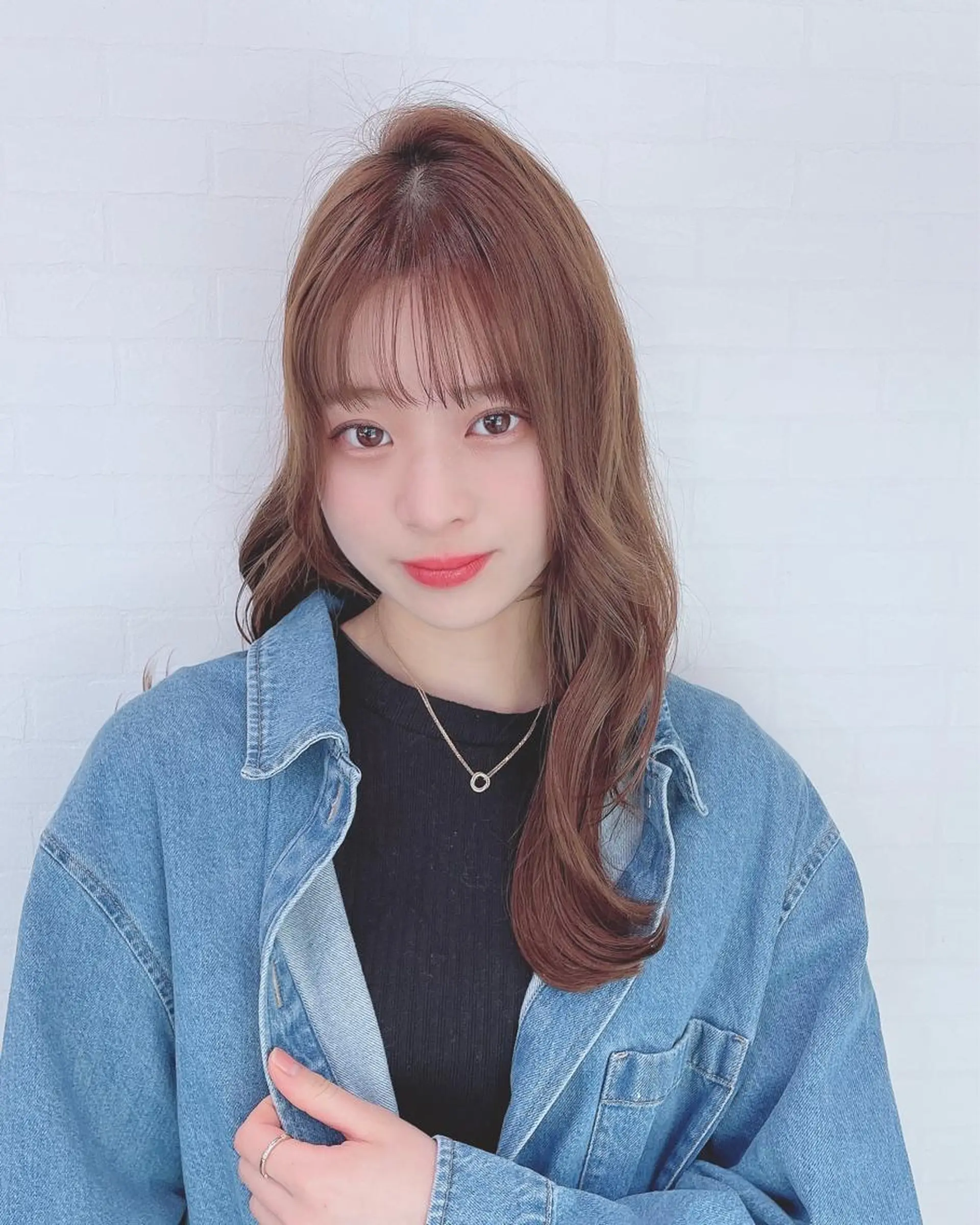 セミロング カラー カット ヘアカラー トリートメント タニ トモのヘアスタイル