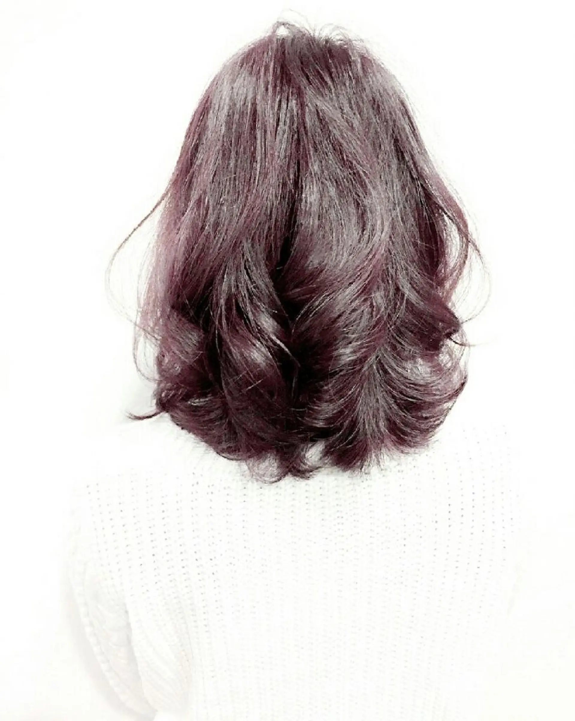 ミディアム カラー ブルーカラー バイオレットカラー 似合わせカット Elsa エルサのヘアスタイル