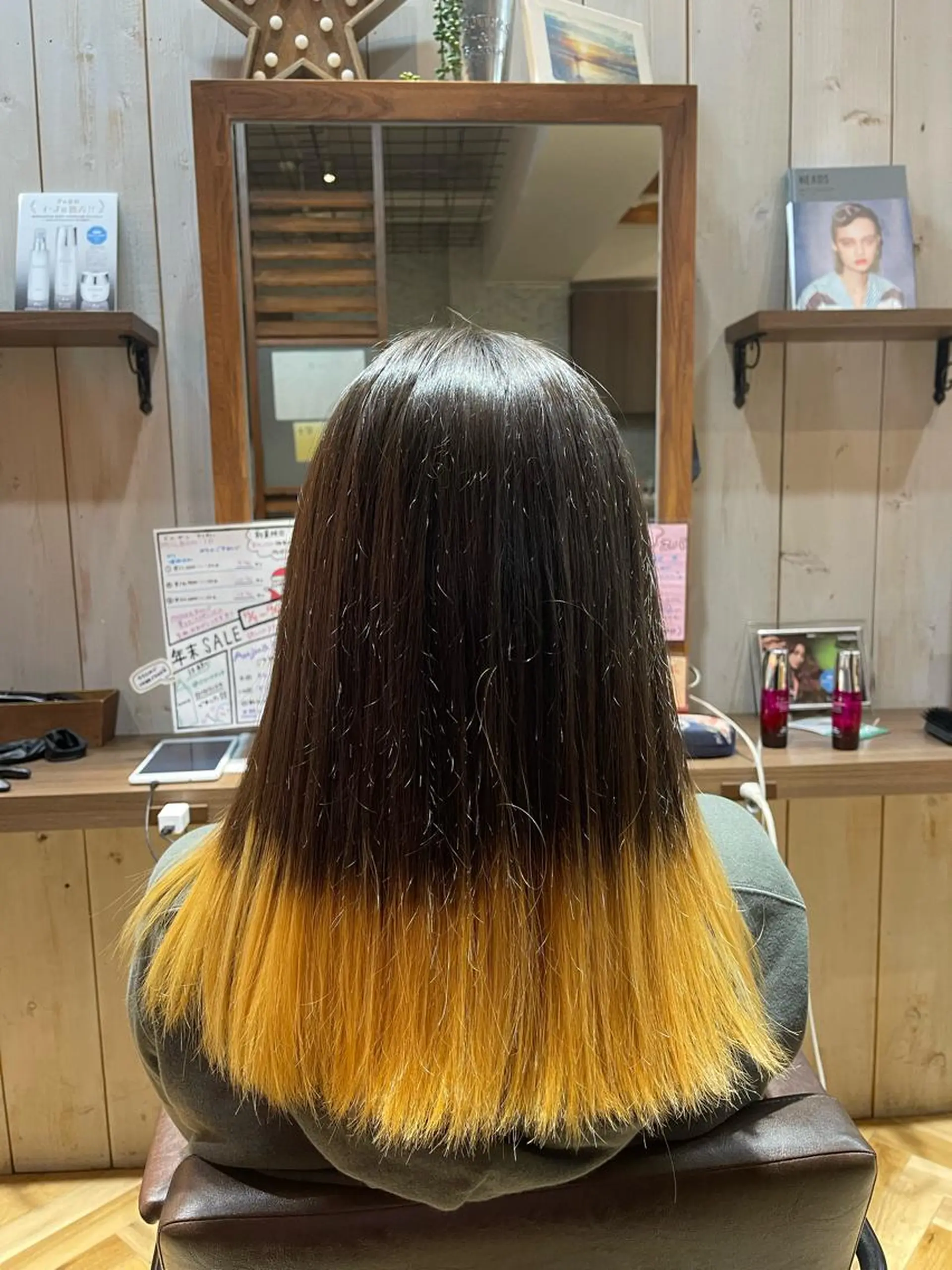 カラー ブリーチ カット ヘアカラー セピアージュアン所属・バヤラー バイガルマーのヘアスタイル