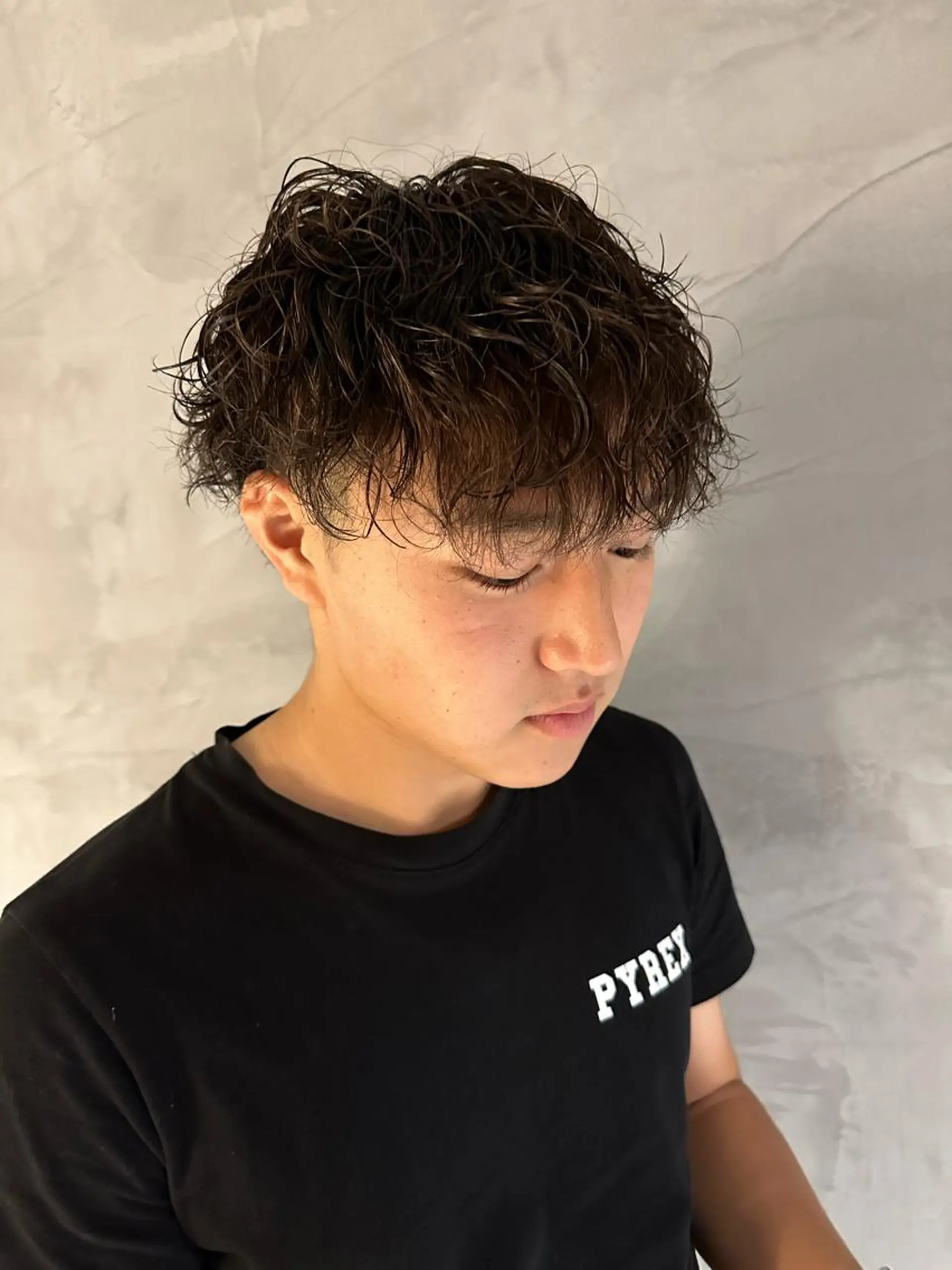 ショート パーマ メンズ メンズパーマ 波巻きパーマ スパイラルパーマ LICO HAIR＆RELAXATION 名駅店所属・メンズ特化美容師/ パーマ/波巻き/陸翔のヘアスタイル