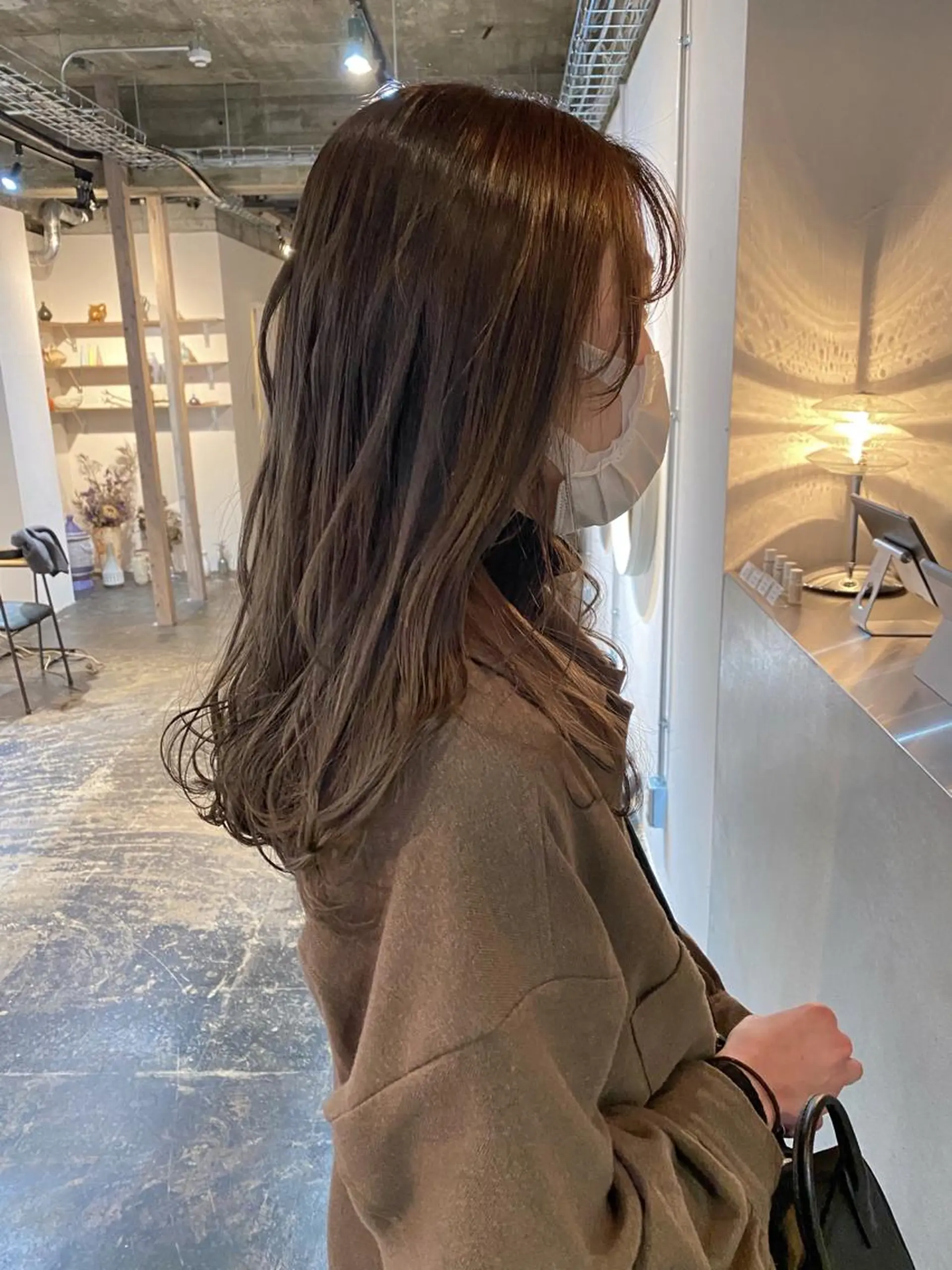 ミディアム カラー ベージュカラー 坂本 圭太朗のヘアスタイル
