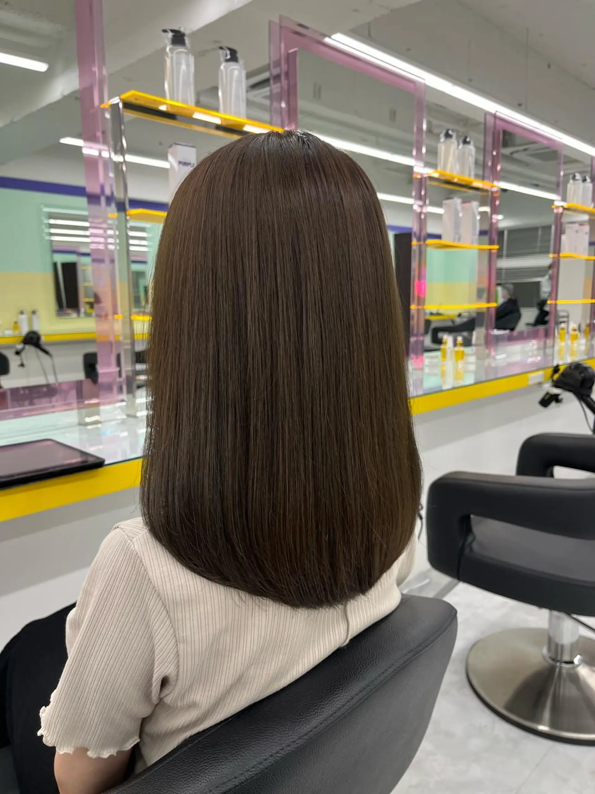 ロング カット ヘアカラー トリートメント ヘッドスパ ヘアセット 🌿透明感カラー‪ 縮毛矯正✨かずきのヘアスタイル