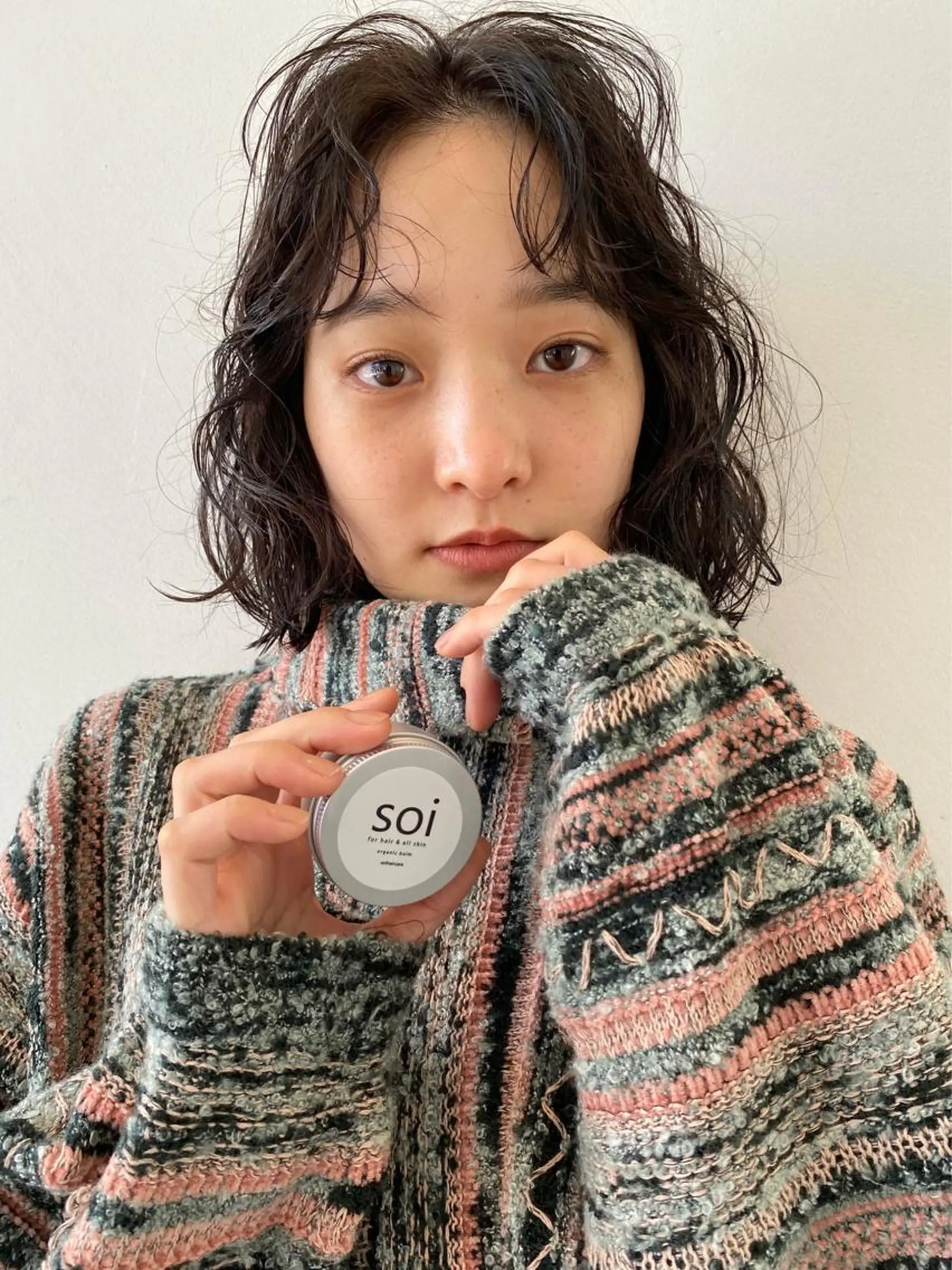 ミディアム 森貴裕/ベージュ/ パーマ/オリーブのヘアスタイル