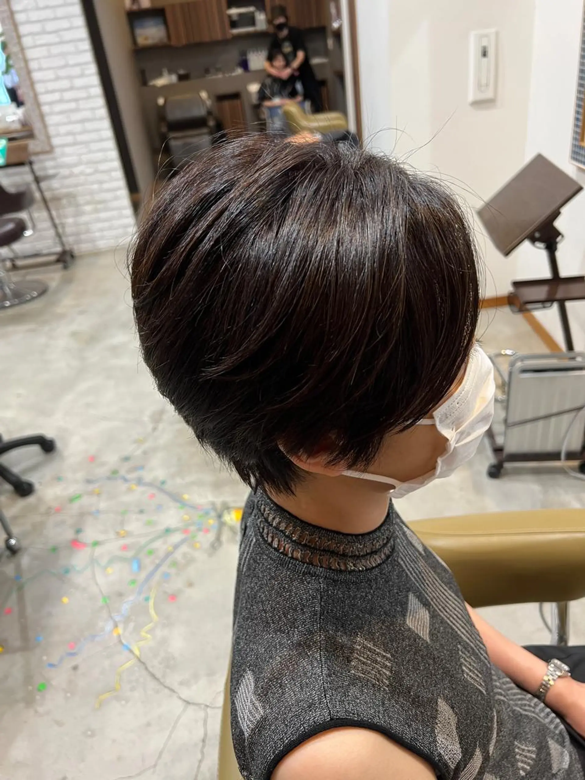 ショート カラー ヘアアレンジ キッズ バレイヤージュ ブリーチ ケアブリーチ 透明感カラー デザインカラー カット 五反田　美容院☆張 明星☆韓国ヘアのヘアスタイル
