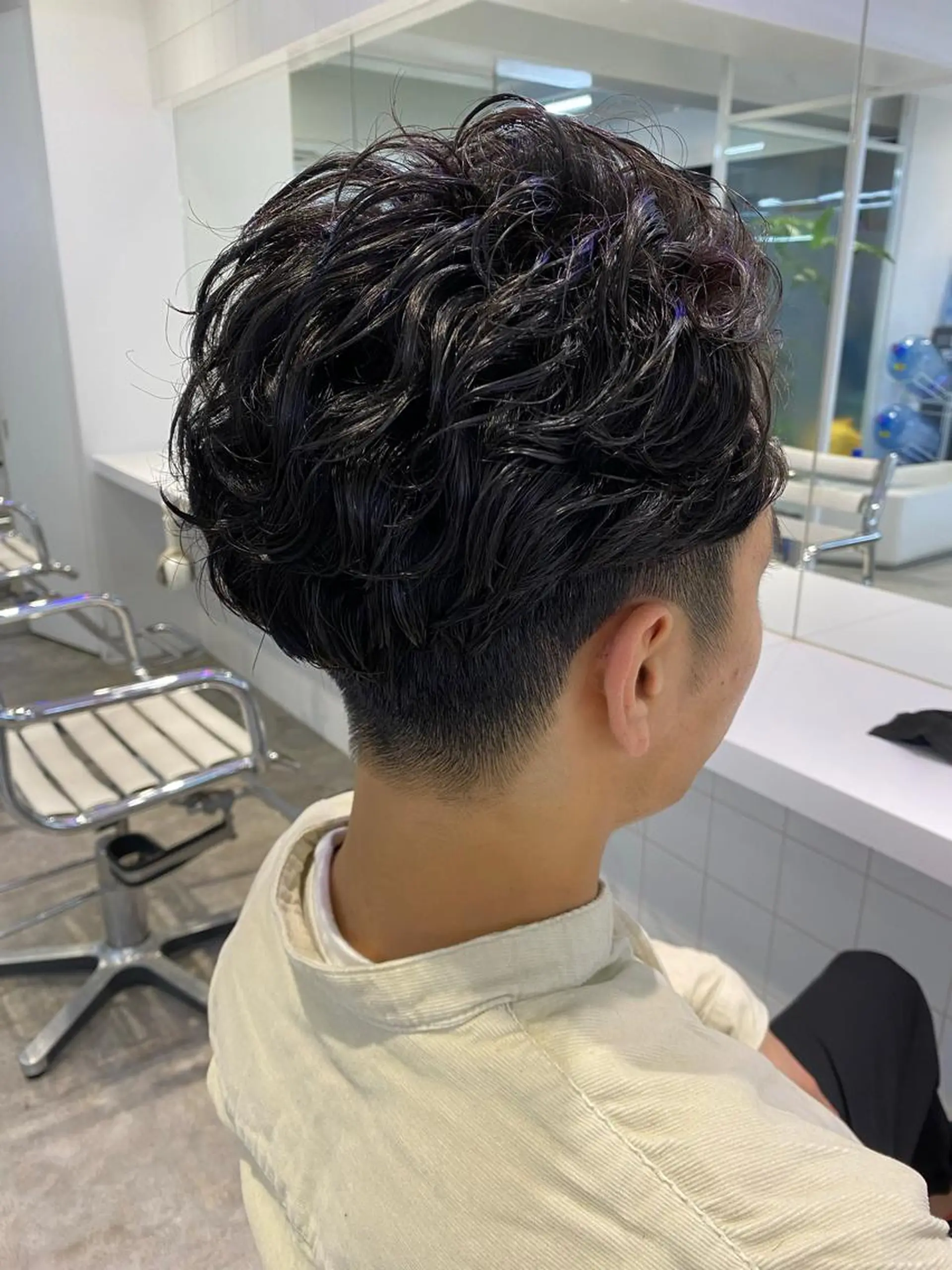 ショート パーマ メンズ カット パーマ トリートメント GO TODAY SHAiRE SALON  本店所属・店舗移動します ご連絡くださいESAのヘアスタイル