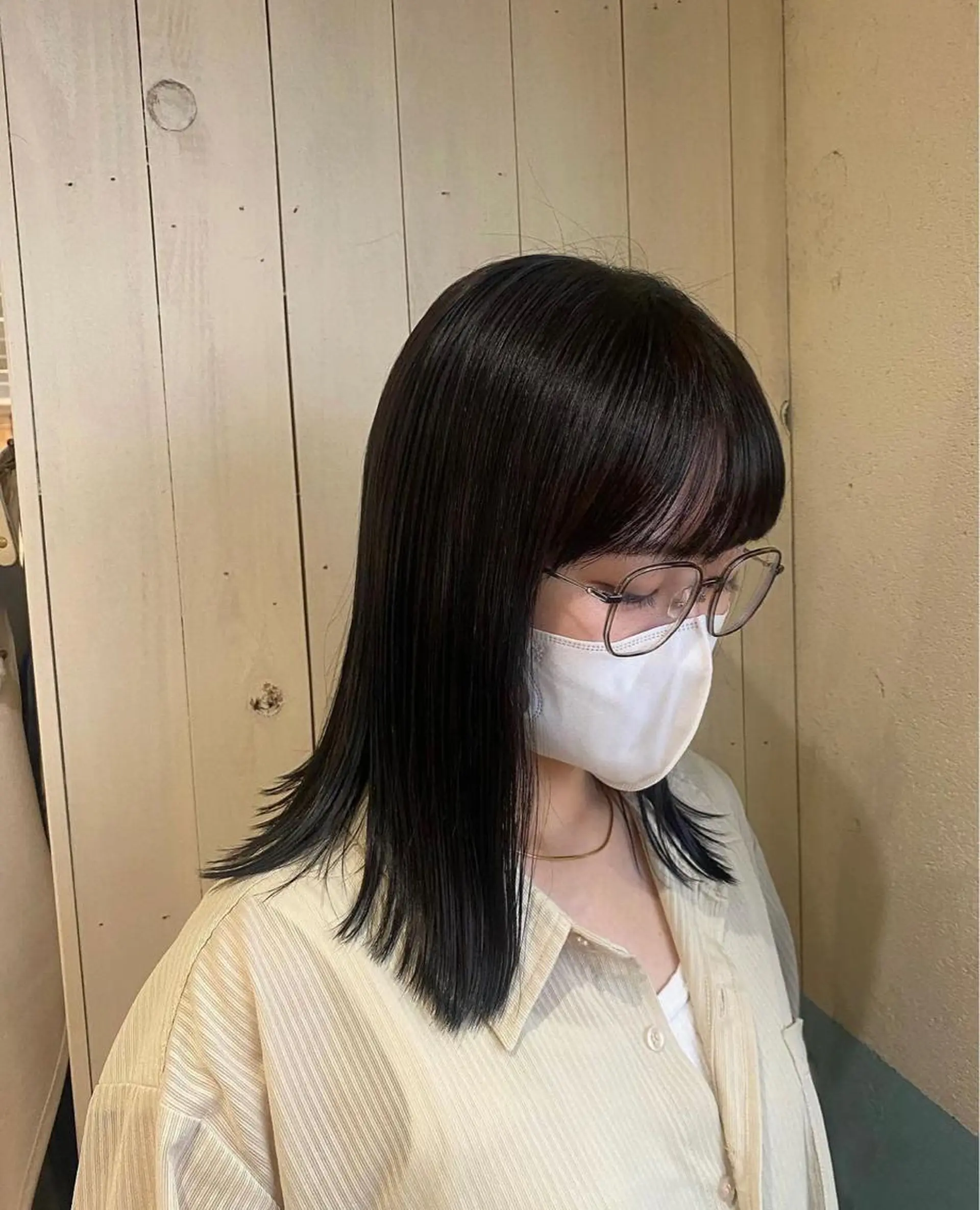 ミディアム カラー 縮毛矯正 トリートメント ☁️透明感カラー☁️ Reikaのヘアスタイル