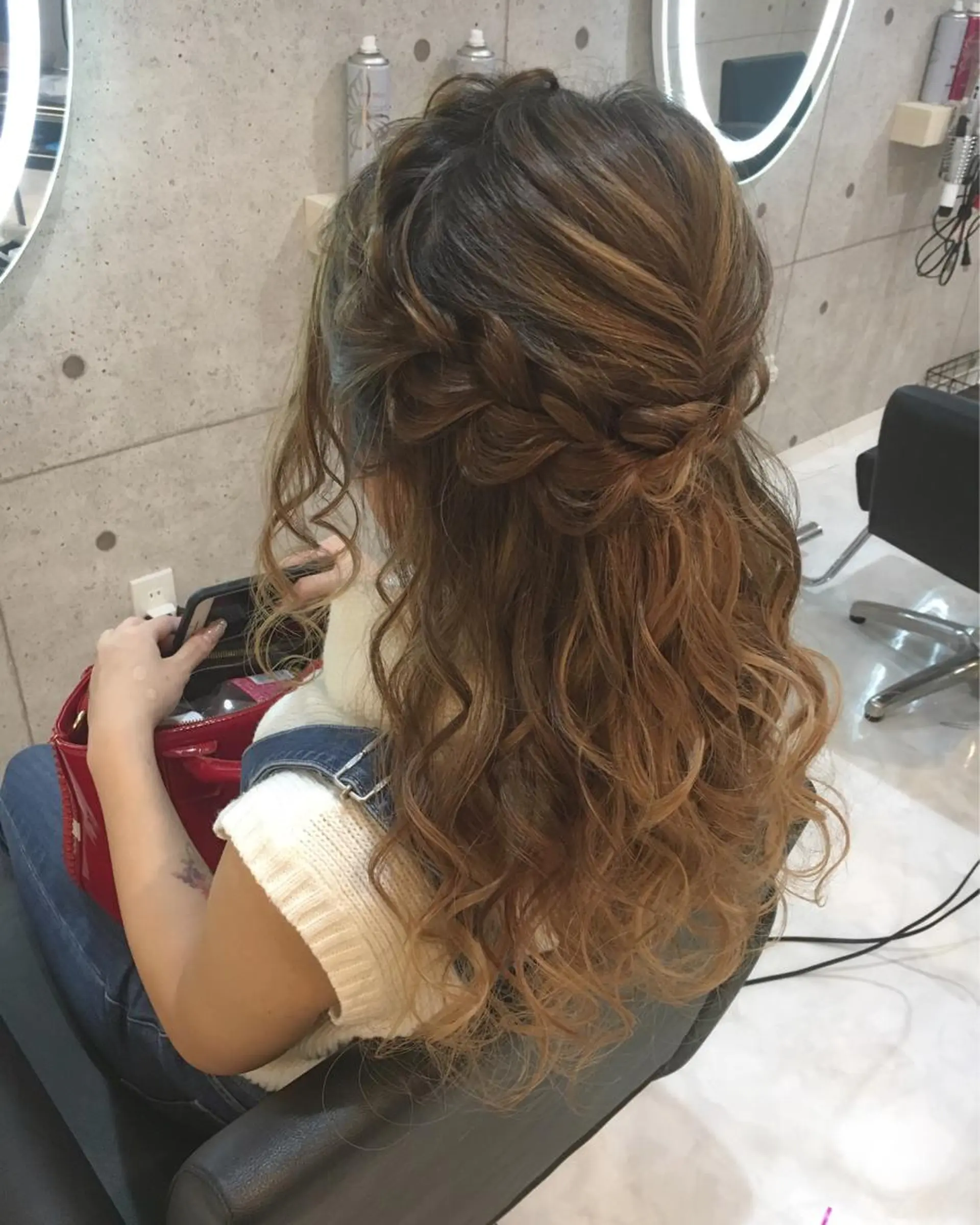 ヘアアレンジ ハーフアップ ヘアセット lien natsukiのヘアスタイル
