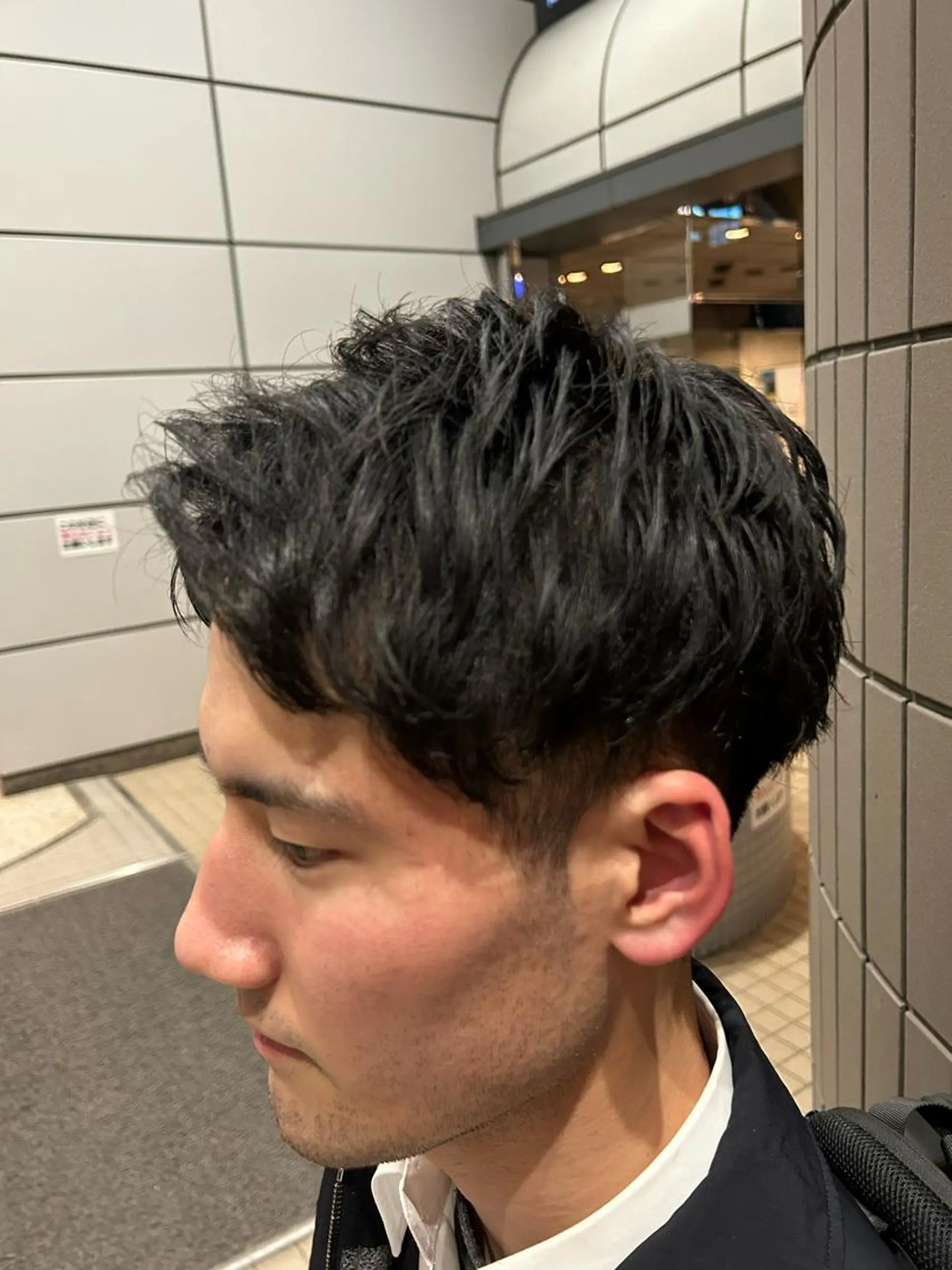 ショート メンズ 大阪/梅田/シャドウ パーマ/ノボリユウタのヘアスタイル