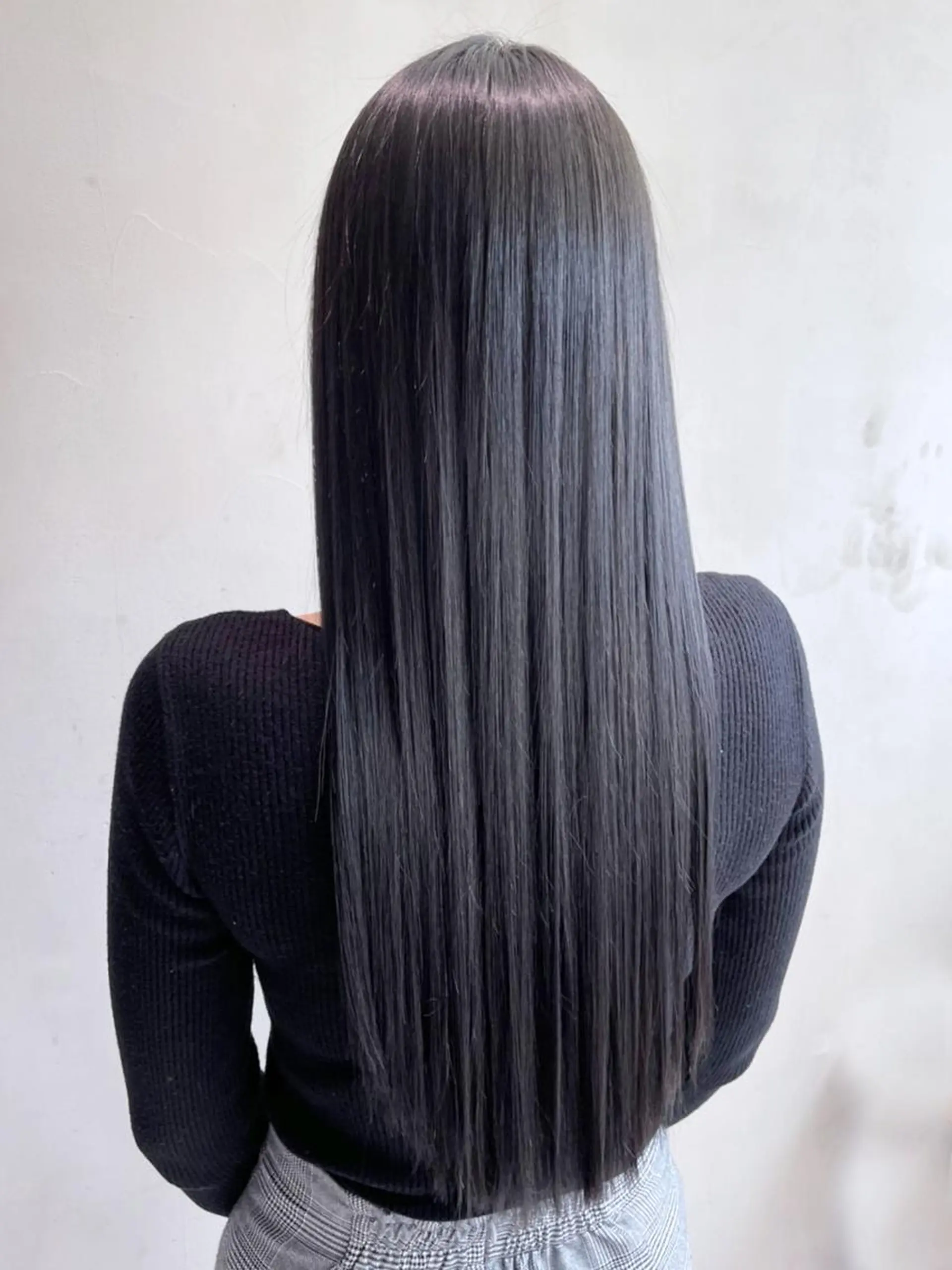 セミロング カラー パーマ ヘアアレンジ ダークグレー ITbyALBUM 下北沢店のヘアスタイル