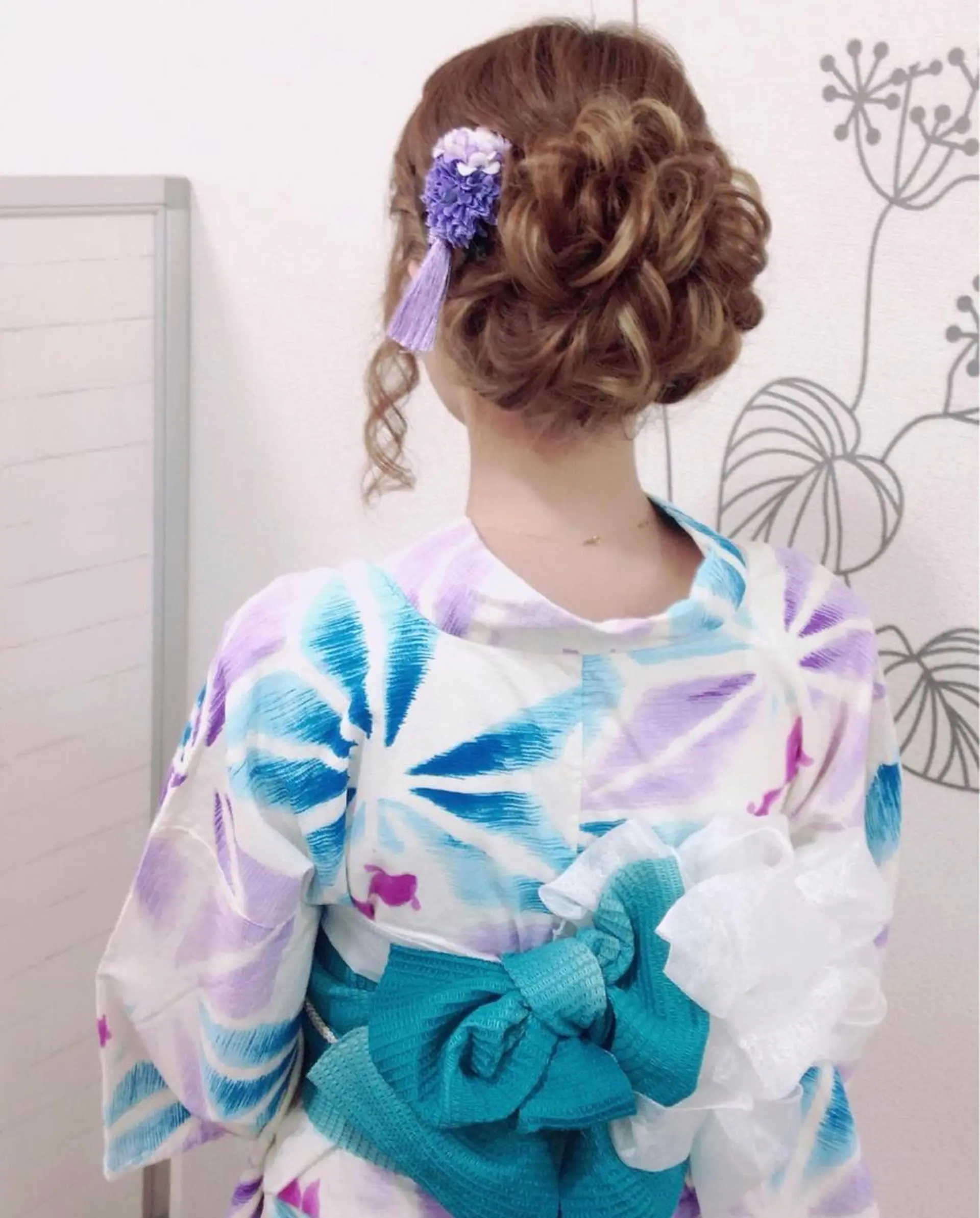 ロング ヘアアレンジ 浴衣 着付け 京都.祇園セットサロン:スタジオ ヒロ【Studio hiro】所属・ヒロ(hiro) •スタジオヒロのヘアスタイル