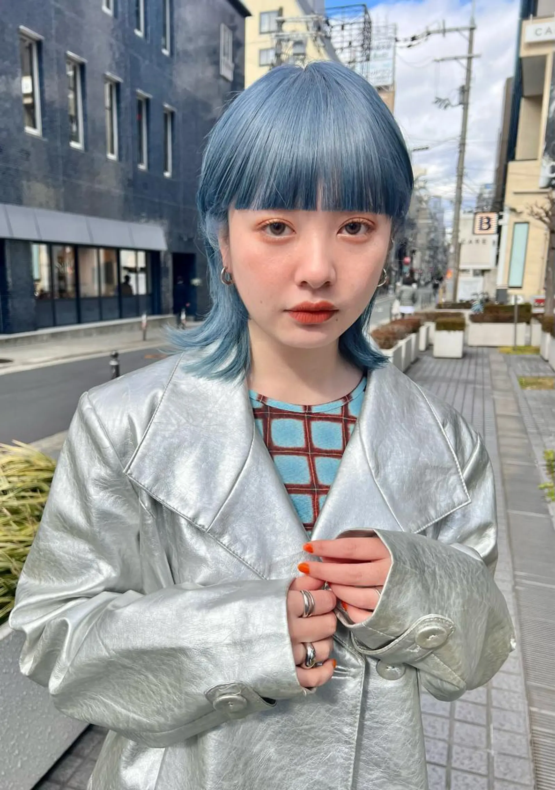 ミディアム カット ヘアカラー トリートメント ハイトーンカラー🍑 maanaのヘアスタイル