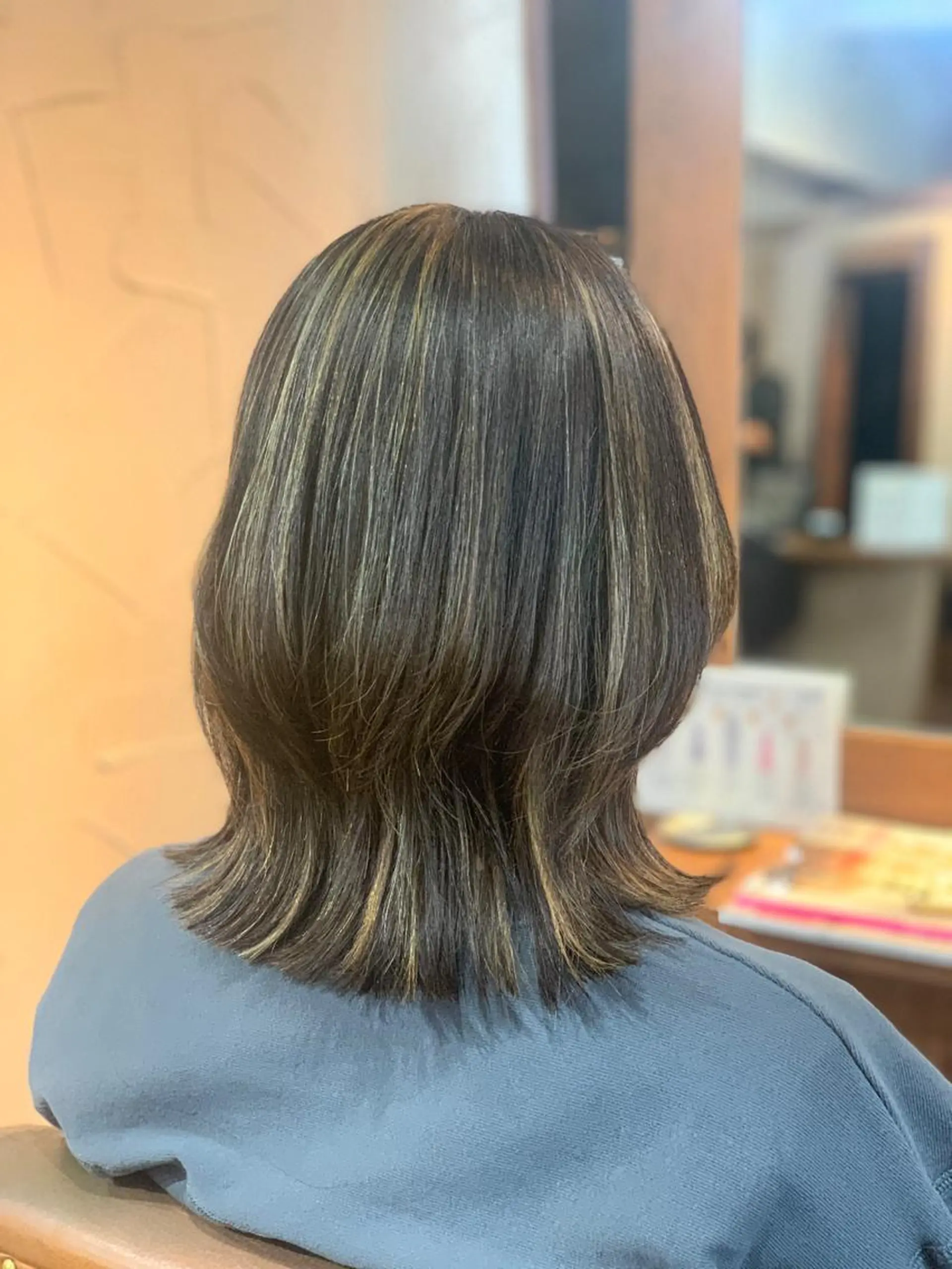 ミディアム ウルフカット カット 武田尚子🌸 自然に仕上がる矯正のヘアスタイル