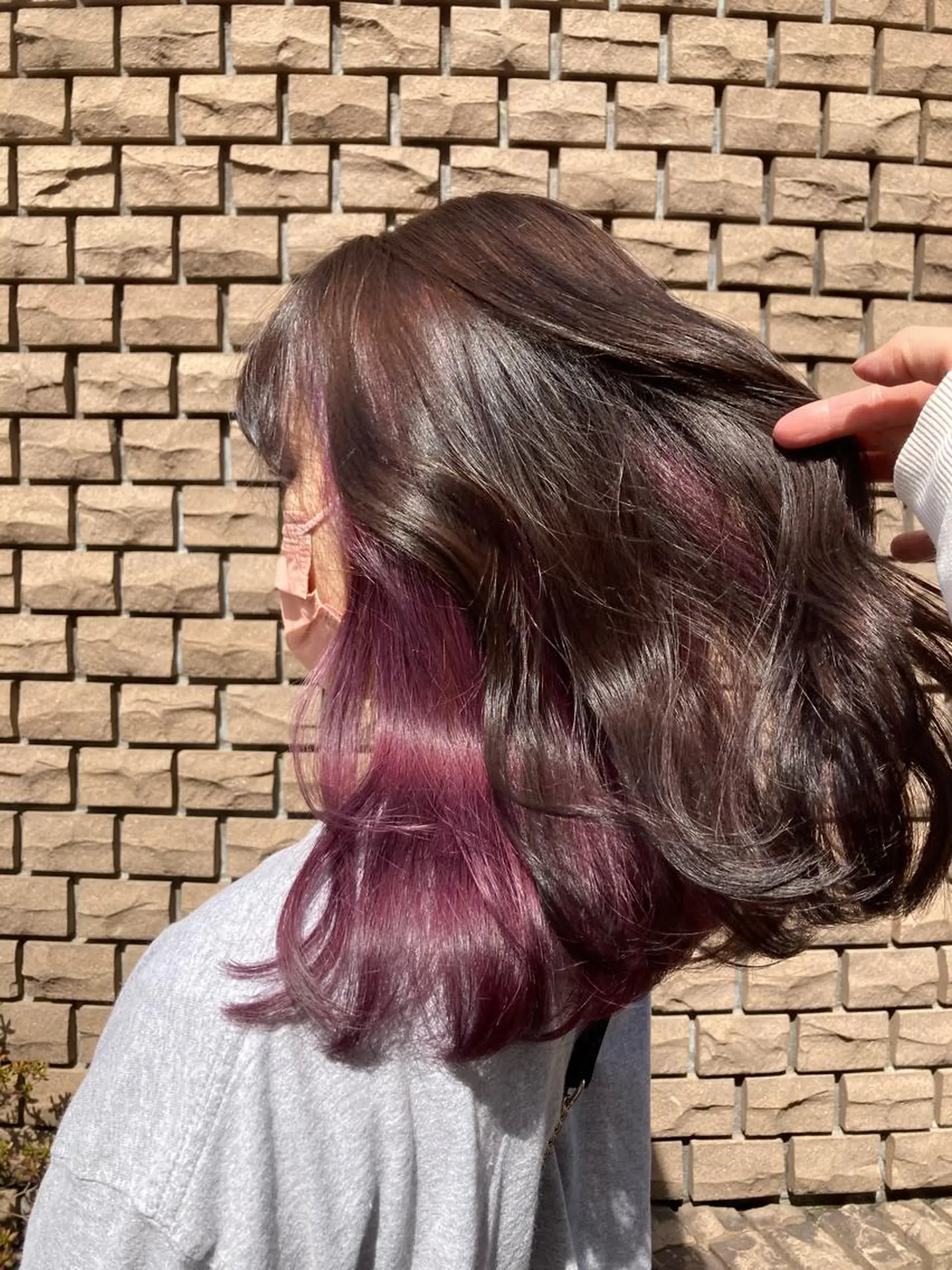 セミロング アッシュ ピンクブラウン ピンクラベンダー パープルカラー ボブ 当日予約大歓迎💕/ Chisatoのヘアスタイル