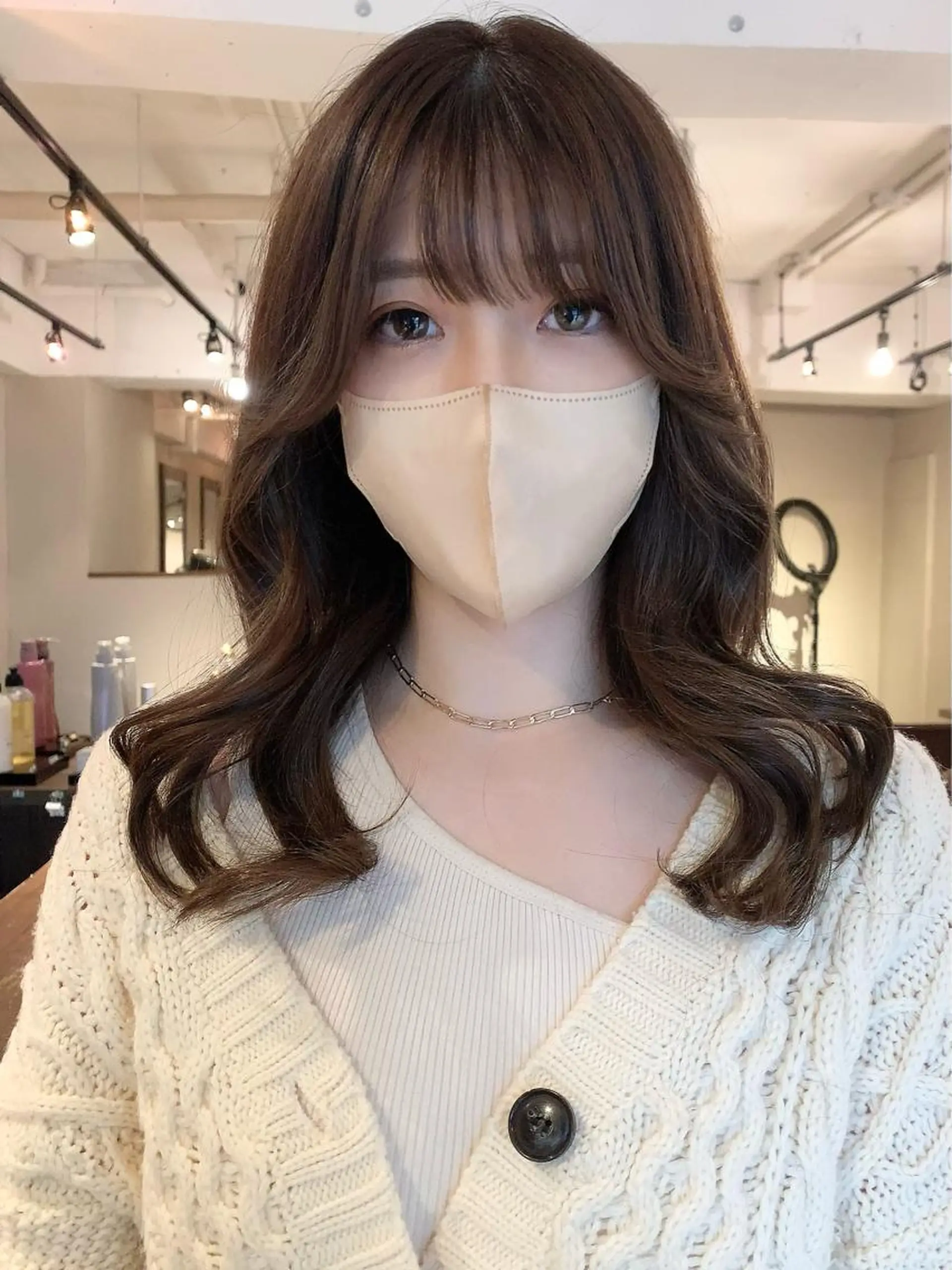 ロング カラー ヘアカラー トリートメント ヘッドスパ ヘアセット 透明感/オリーブ/ グレージュ/YUKAのヘアスタイル