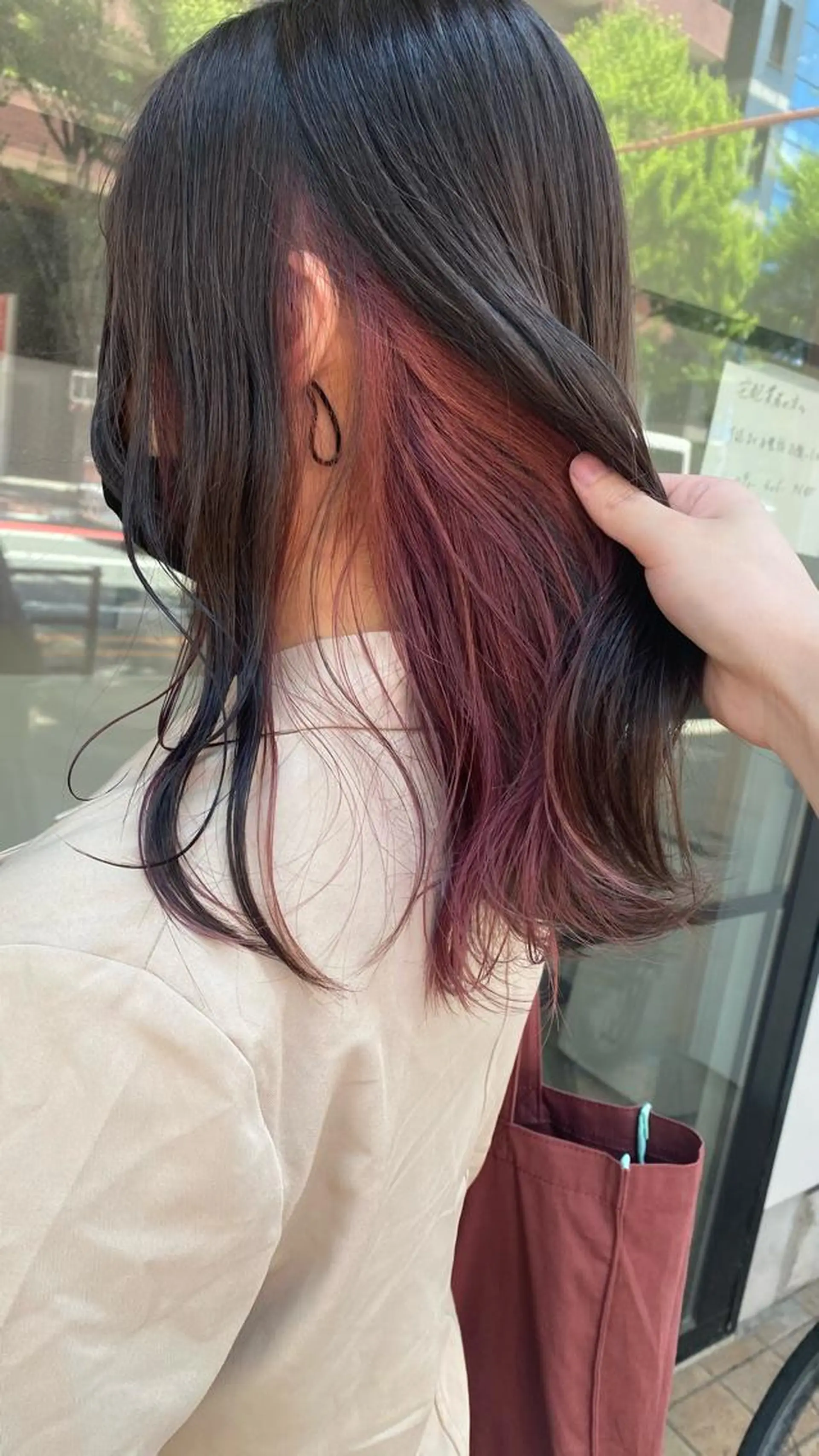 セミロング カラー インナーカラー カット ヘアカラー トリートメント RURI韓国ボブ 🇰🇷タッセルボブのヘアスタイル
