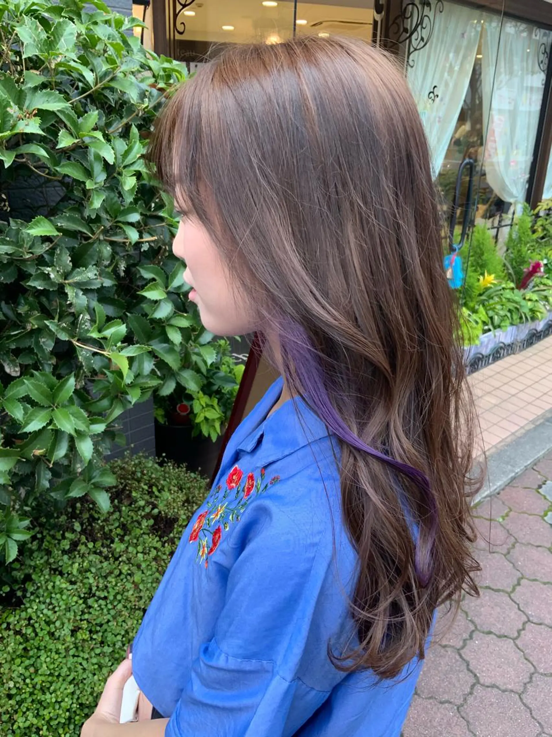 ロング アッシュ パープルカラー 韓国風ヘア♡ runaのヘアスタイル