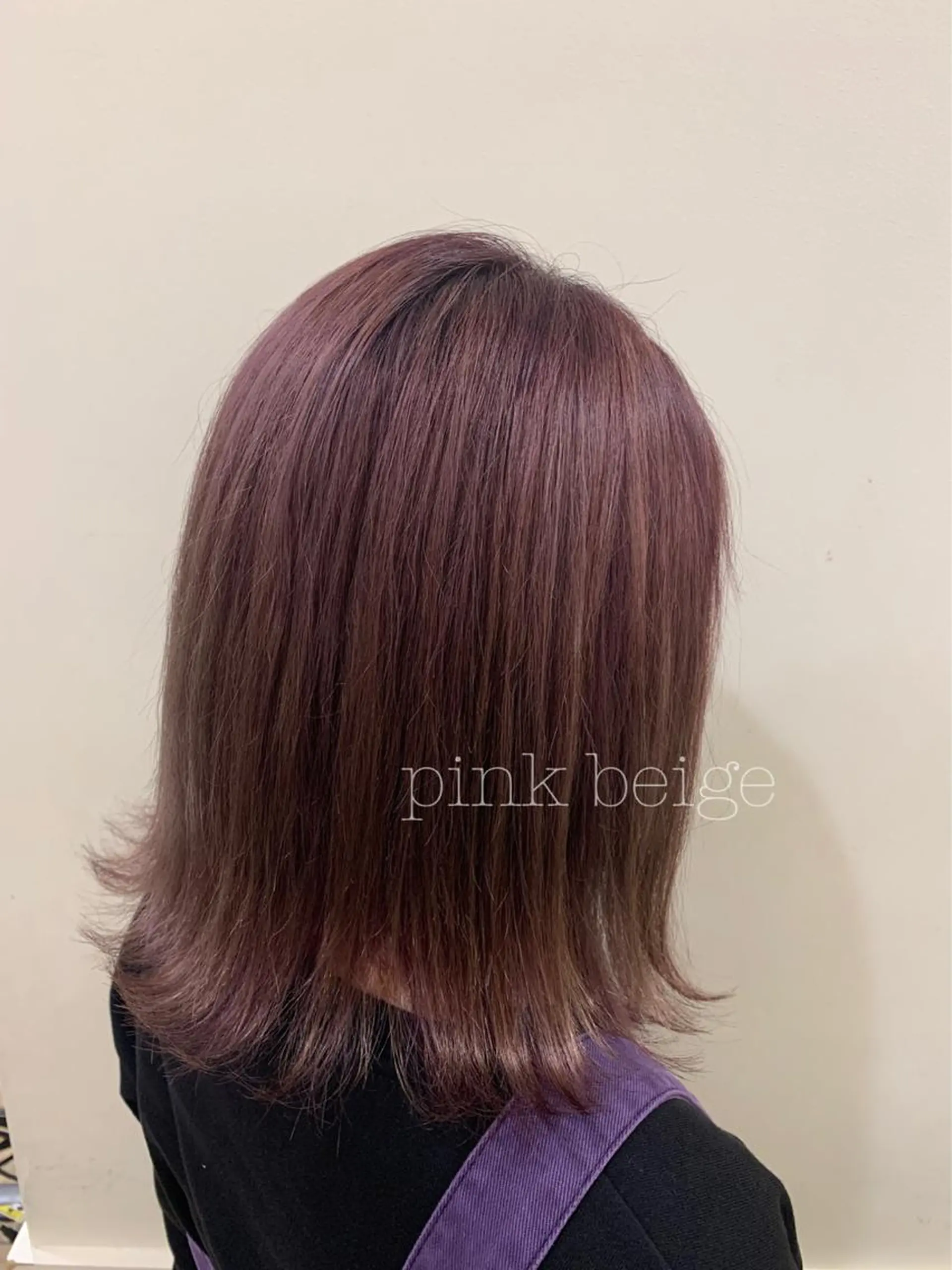 ミディアム カラー カット ヘアカラー トリートメント ぱつっとボブ/ 小野あかねのヘアスタイル
