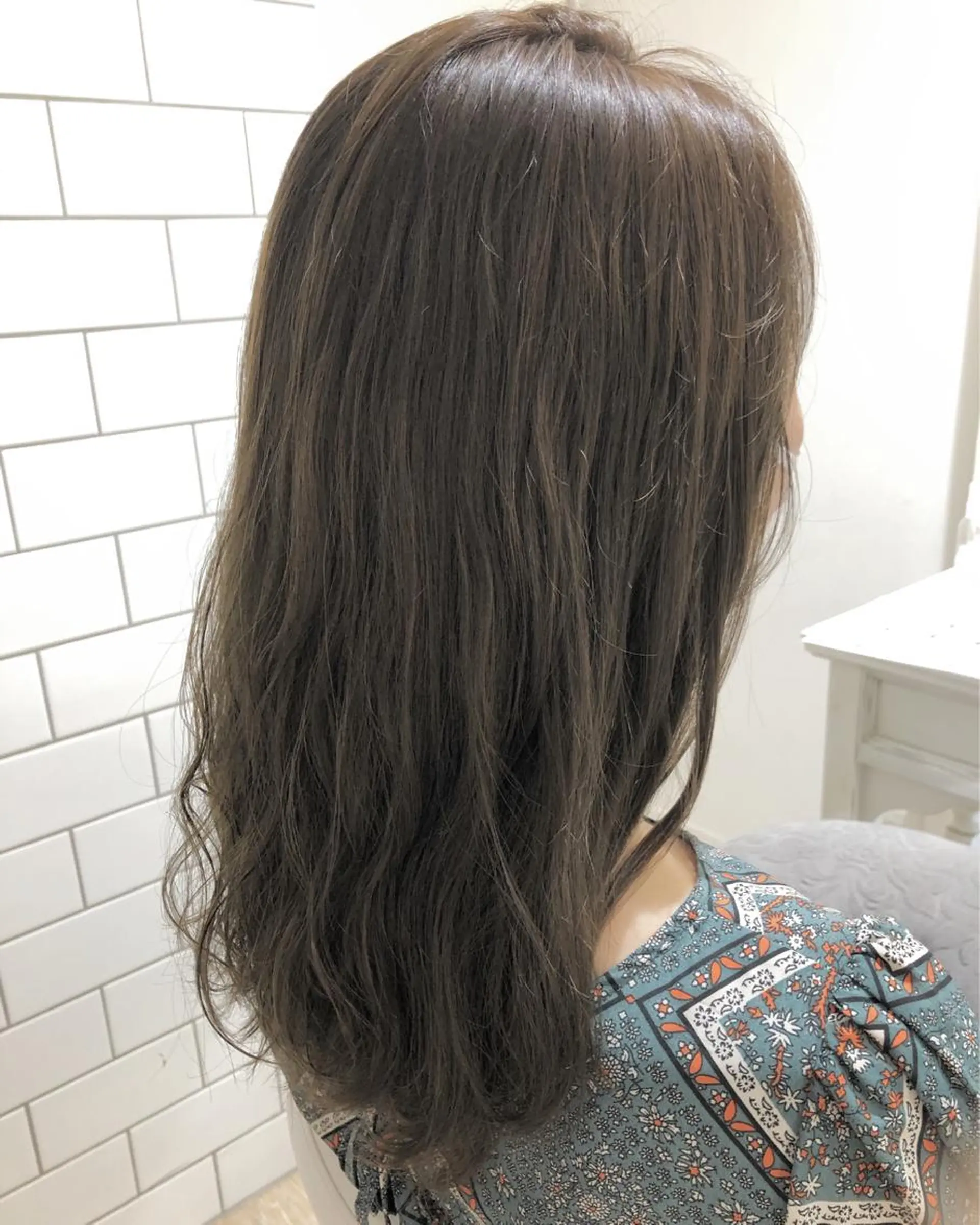 ミディアム カラー アクアカラー アッシュ 透明感カラー ミント ✨🌿大人可愛い愛さ れhair🌿✨松本のヘアスタイル