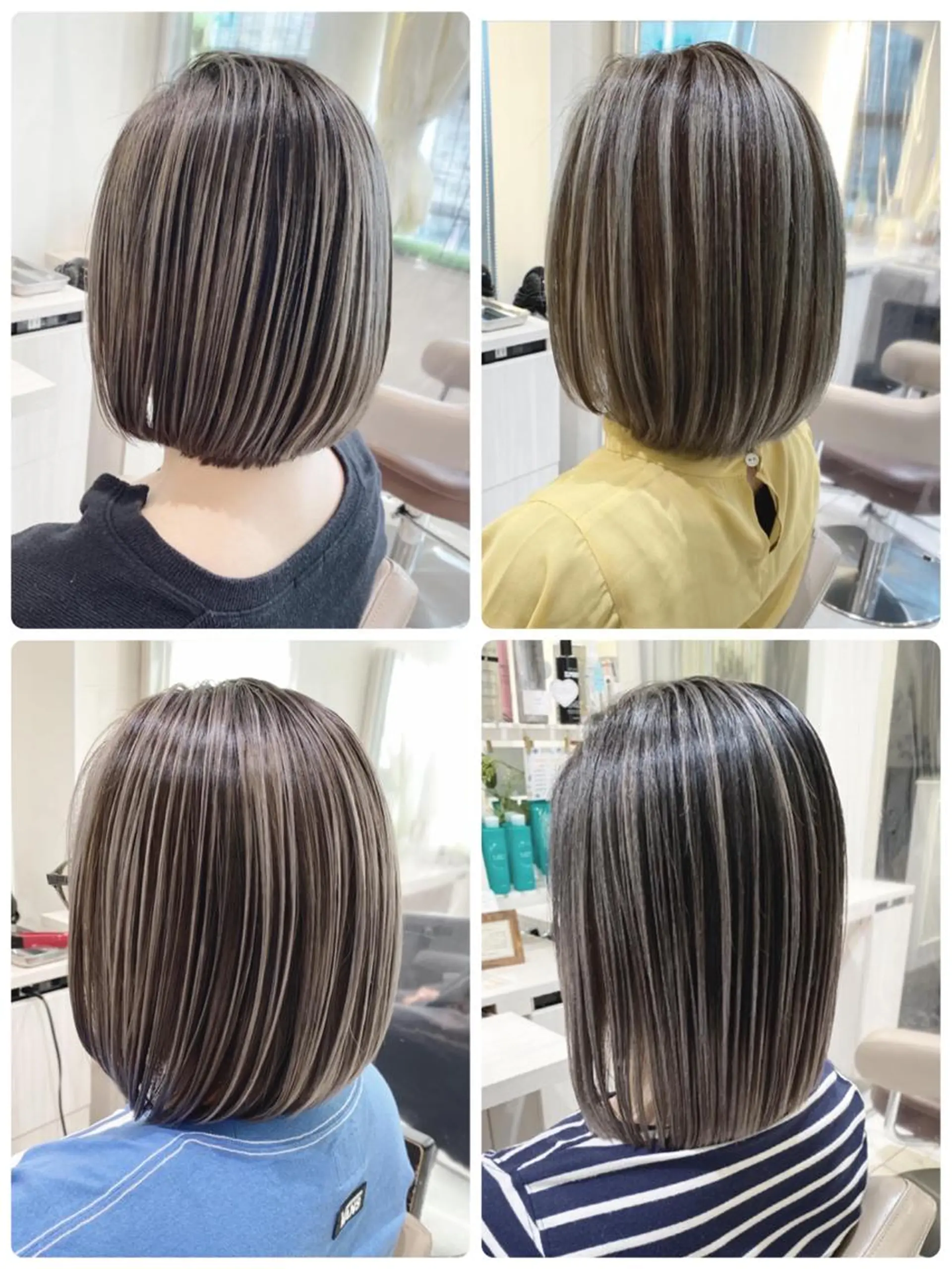 ミディアム カラー バレイヤージュ 髪質改善 レイヤーカット カット ヘアカラー トリートメント 山崎俊輔/髪質改善 /バレイヤージュのヘアスタイル