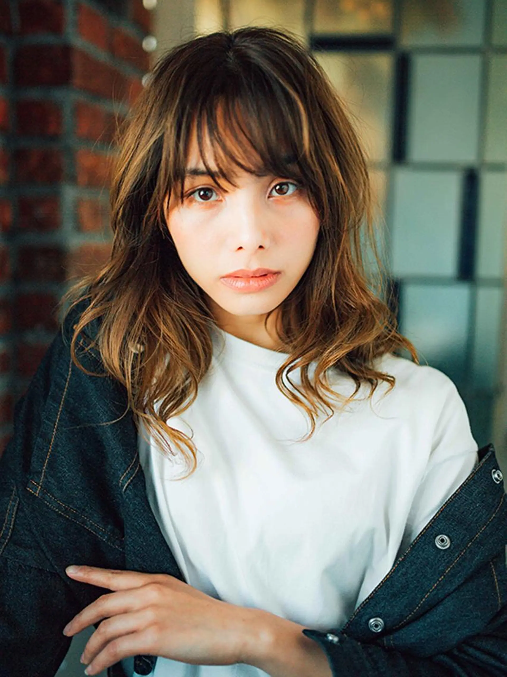ミディアム カット ヘアカラー 松本 浩太朗のヘアスタイル