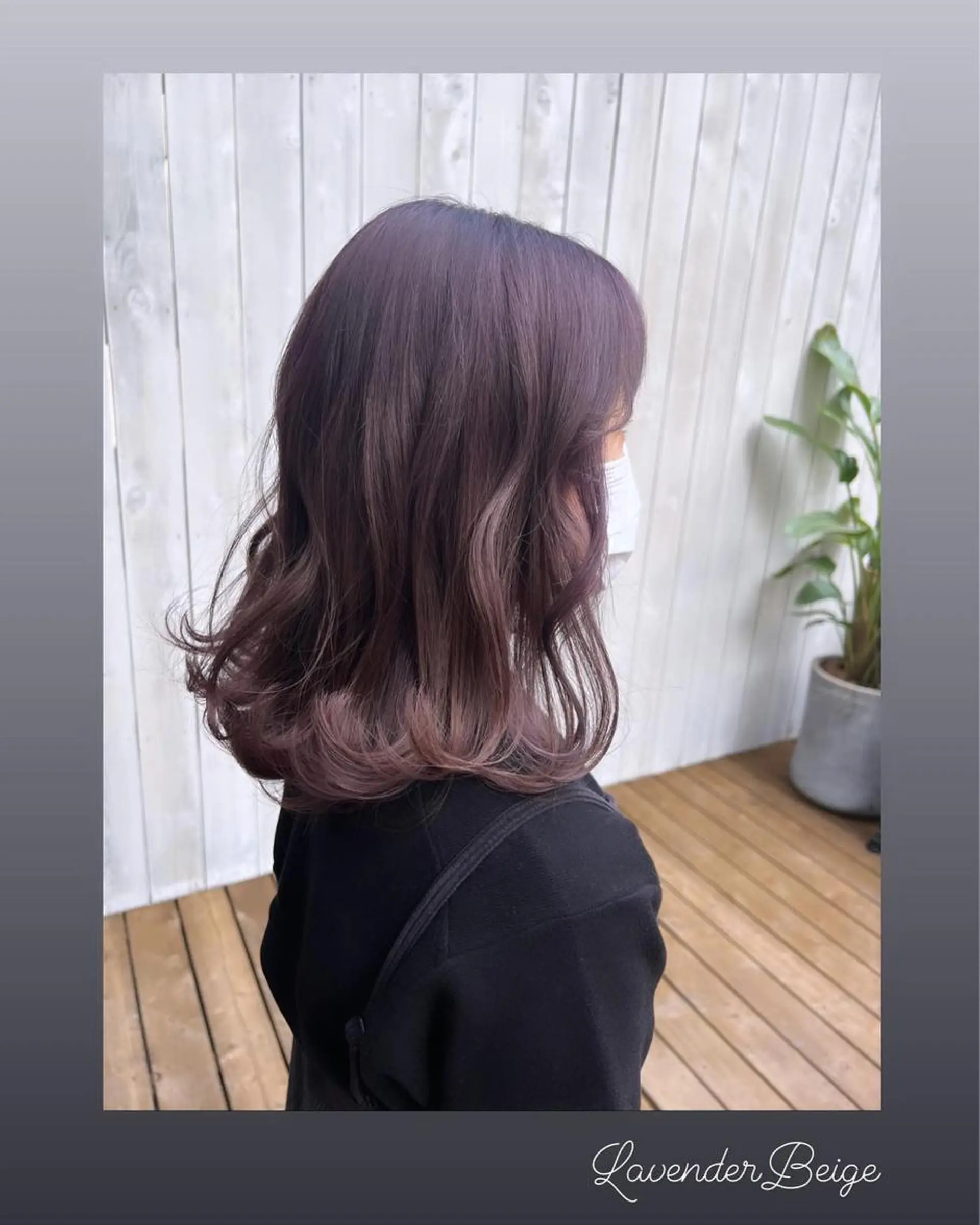 セミロング カラー ブリーチ ラベンダーカラー カット ヘアカラー トリートメント ハイライト/インナー /ブリーチ/レイヤーのヘアスタイル