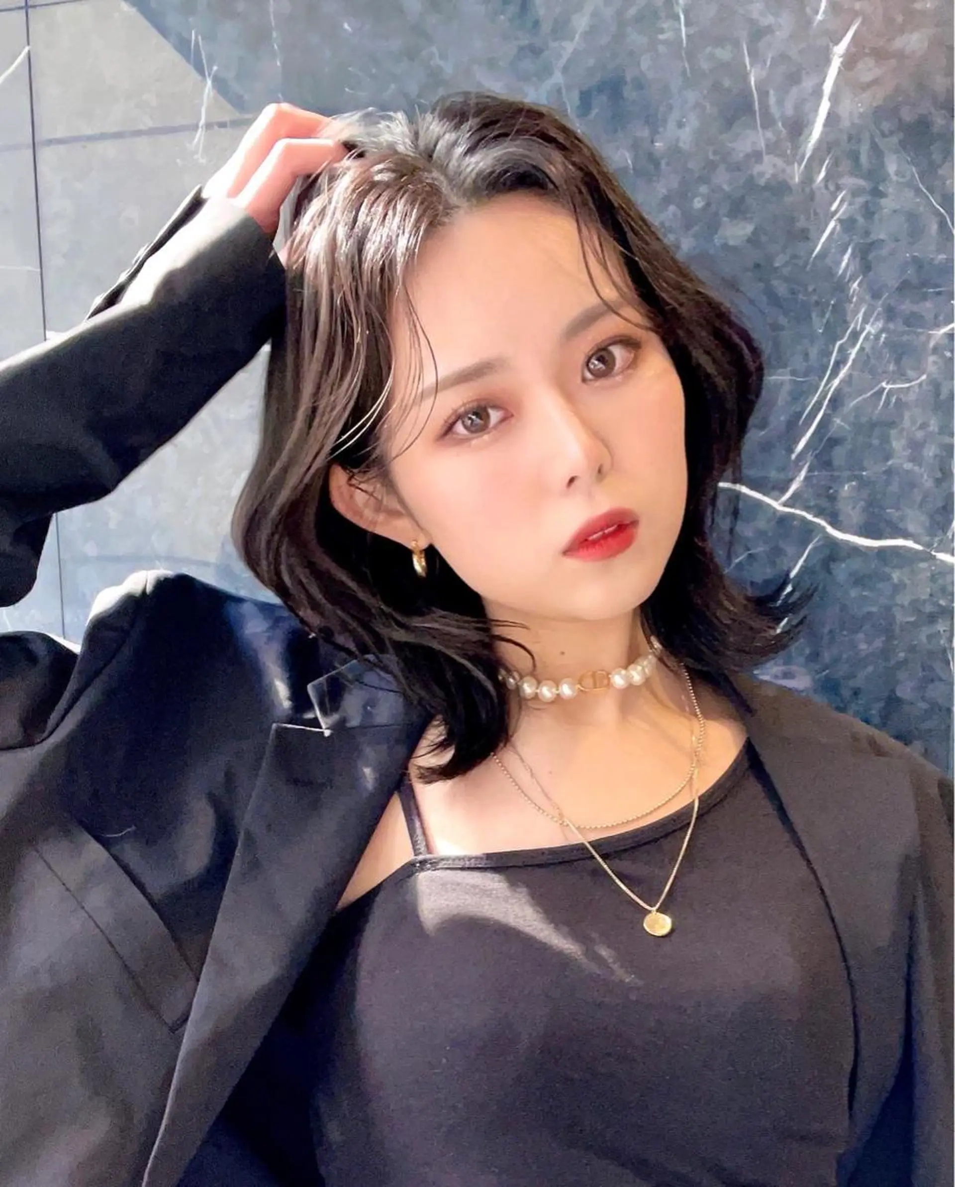 ショート ボブ くびれヘア かきあげバング 似合わせカット 小顔カット カット ヘアカラー トリートメント ボブパーマ ウルフパーマのヘアスタイル