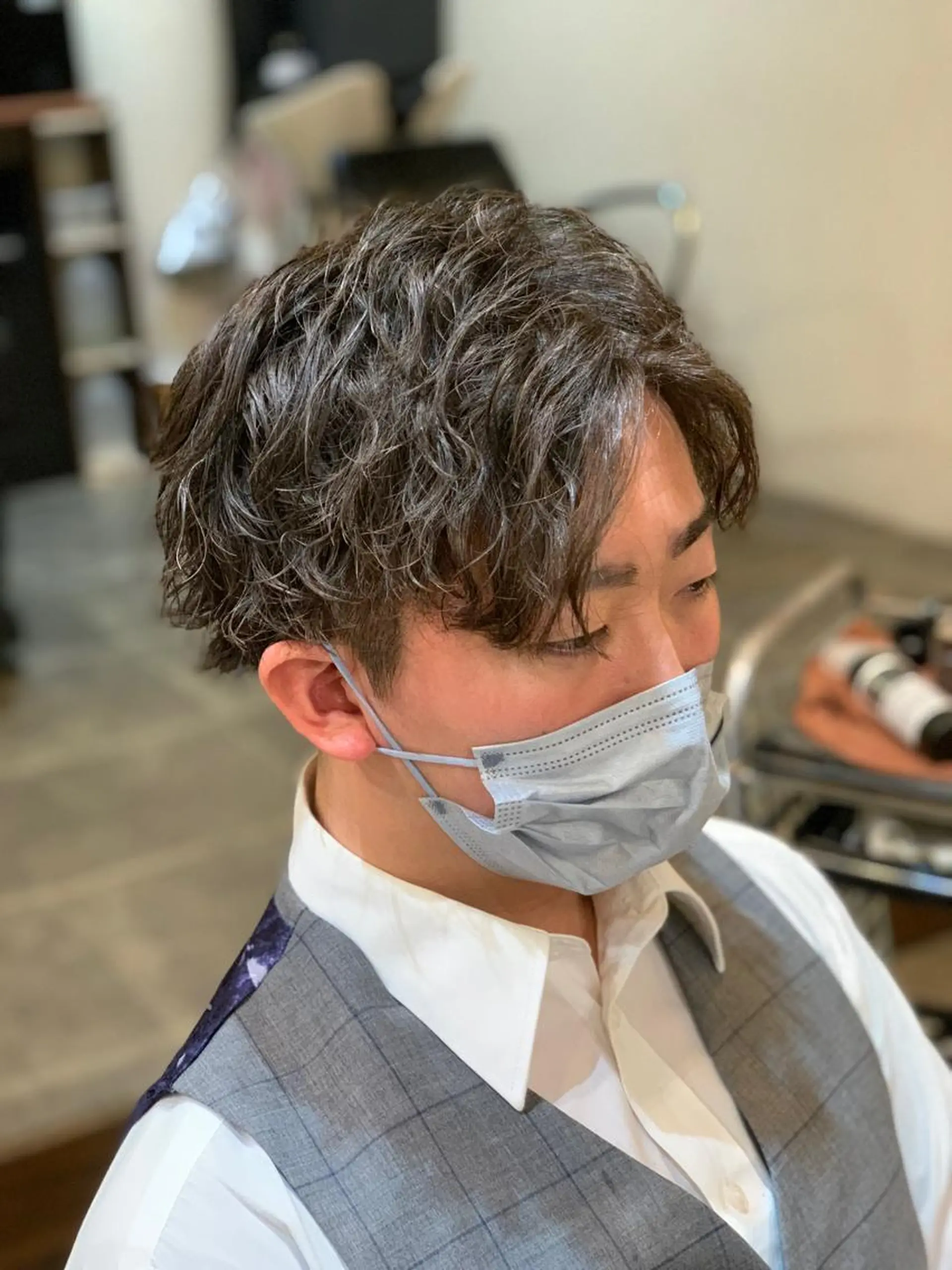 ショート パーマ CECIL hair なんば店所属・メンズパーマ 艶髪☆店長☆有馬のヘアスタイル