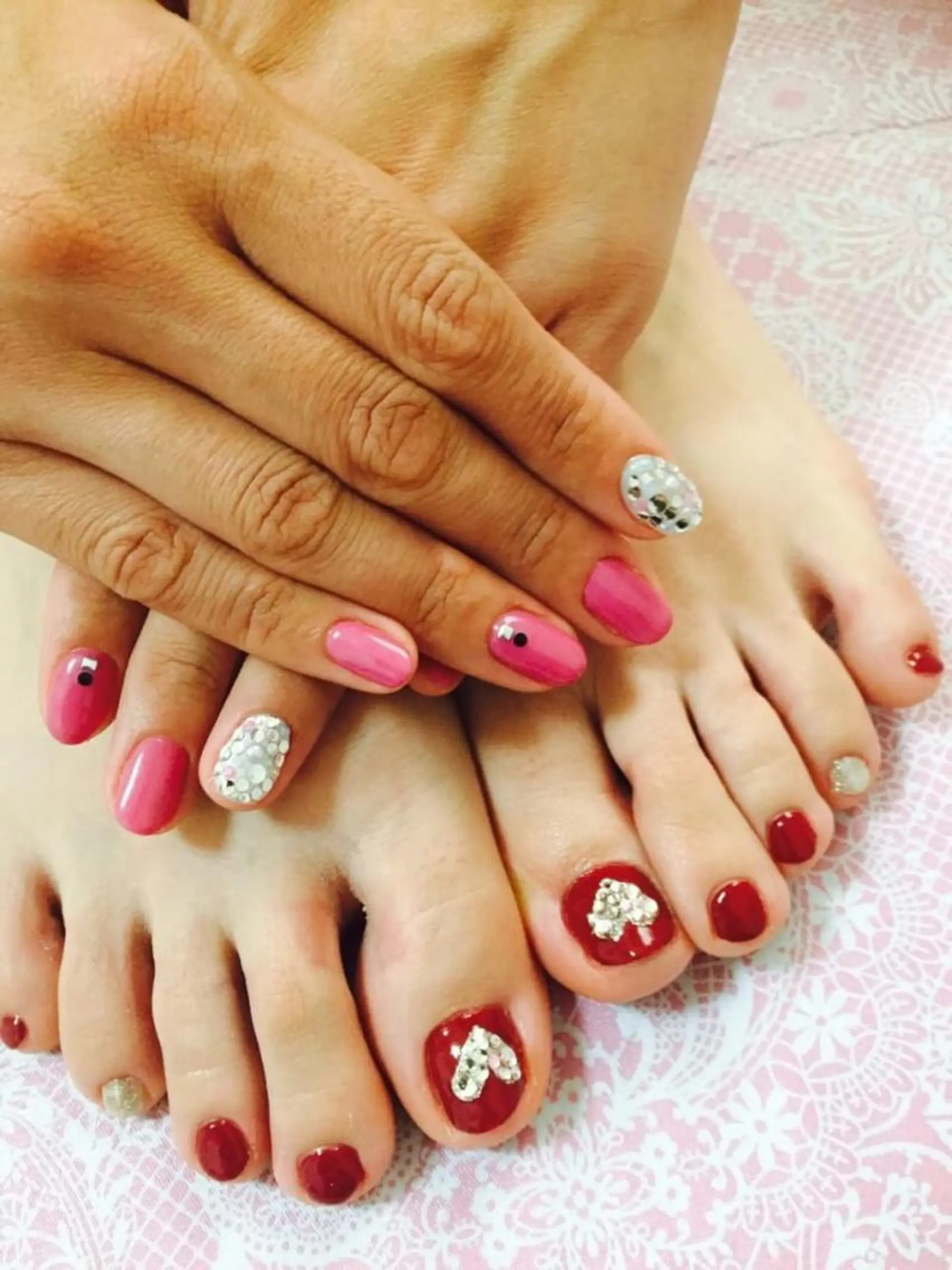 ショート ネイル ハンドネイル フットネイル 💎ビューティサロン 湘南　RIRAN💎のネイルデザイン