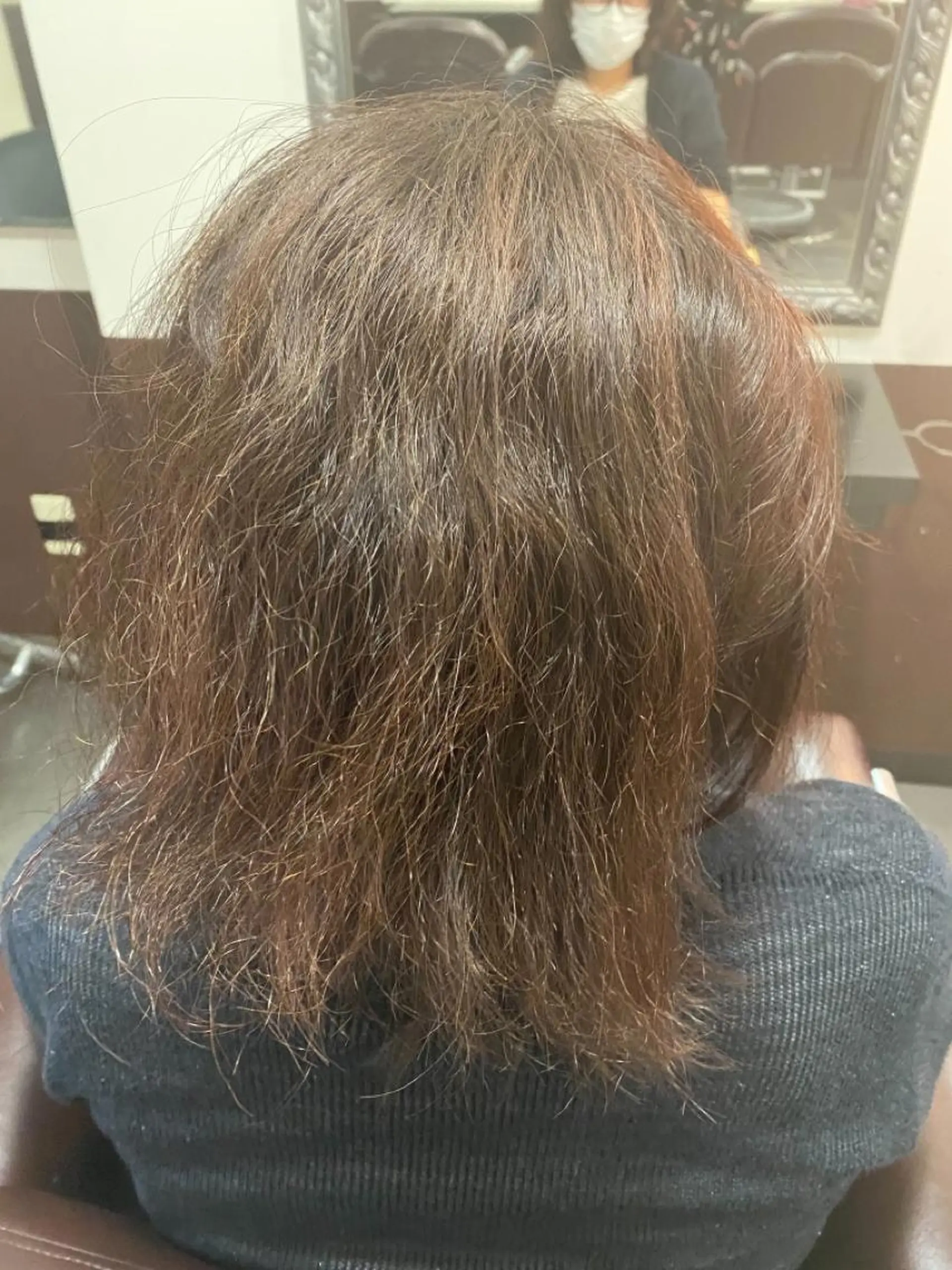 ミディアム パーマ 縮毛矯正 メンズ縮毛矯正 /メンズパーマ美容師のヘアスタイル