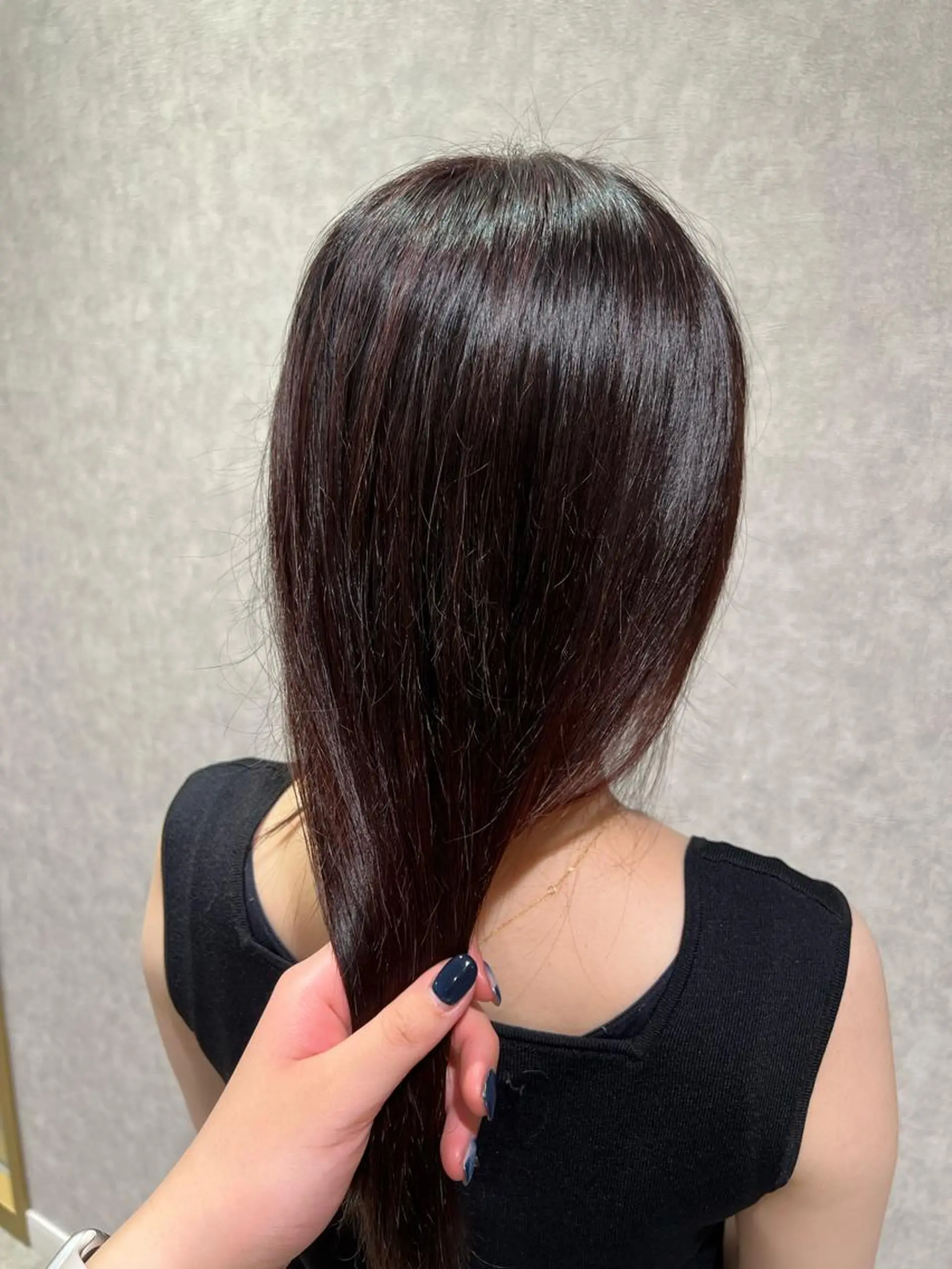 セミロング カラー ブラウンカラー ピンクカラー ピンクブラウン ヘアカラー トリートメント letterby novel  はるみのヘアスタイル