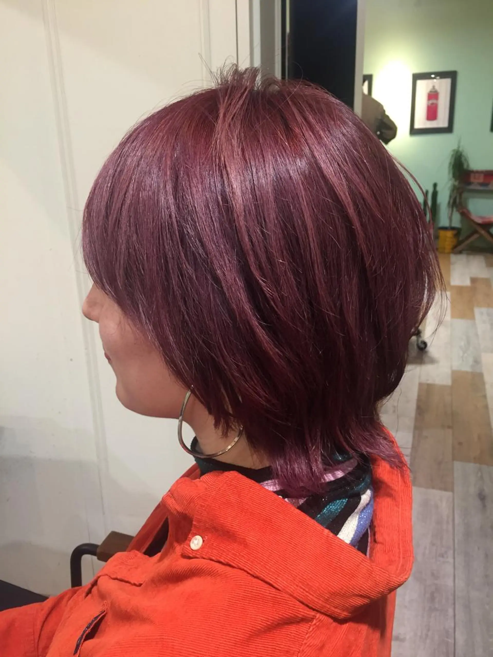 ショート カラー ハイトーンカラー ピンクカラー ピンクパープル パープルカラー カット ヘアカラー トリートメント ヘッドスパ TOPstylist ✂️フセケイタ✂️のヘアスタイル