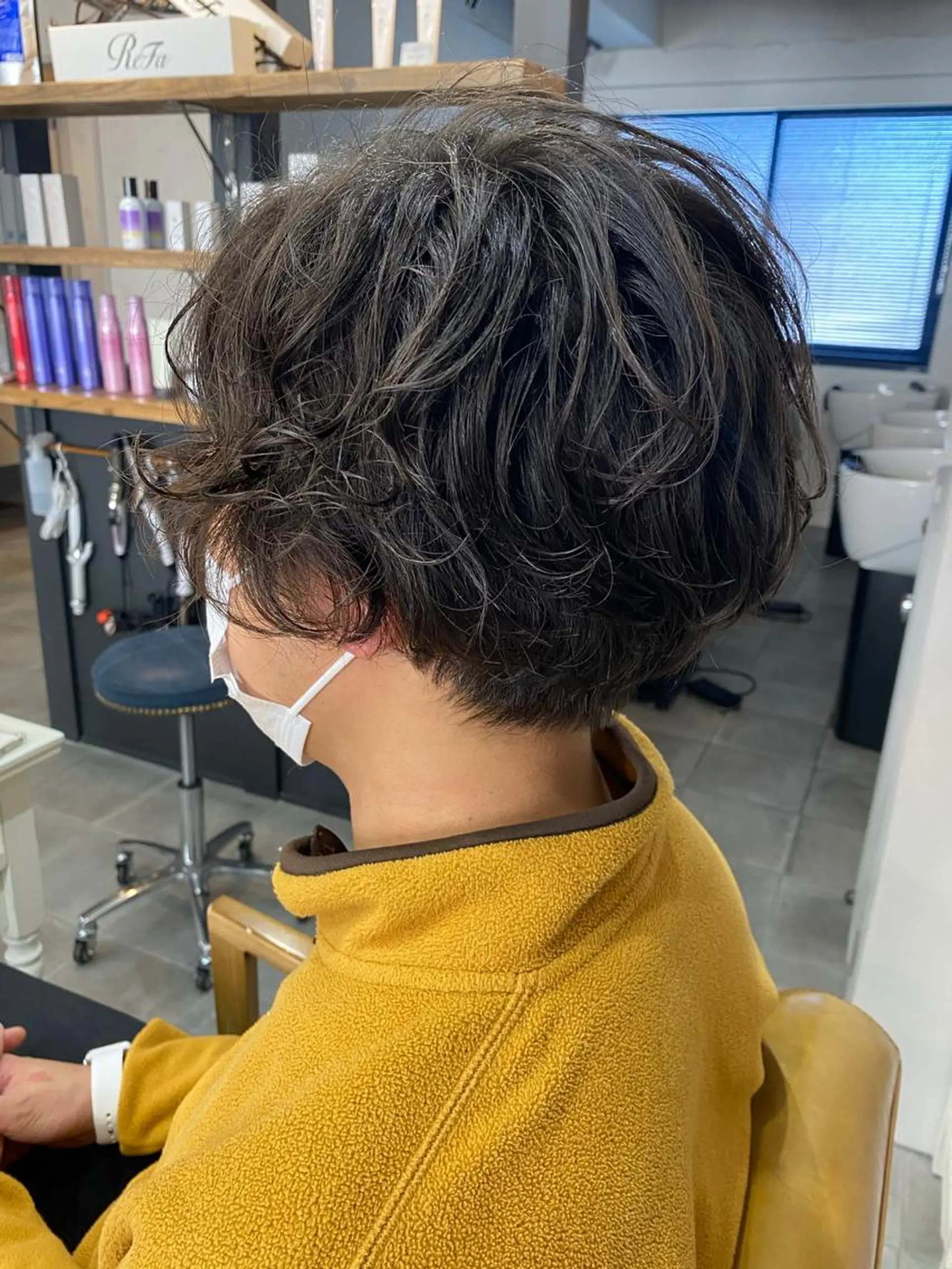ミディアム カット パーマ SHIAN立川 及川望のヘアスタイル