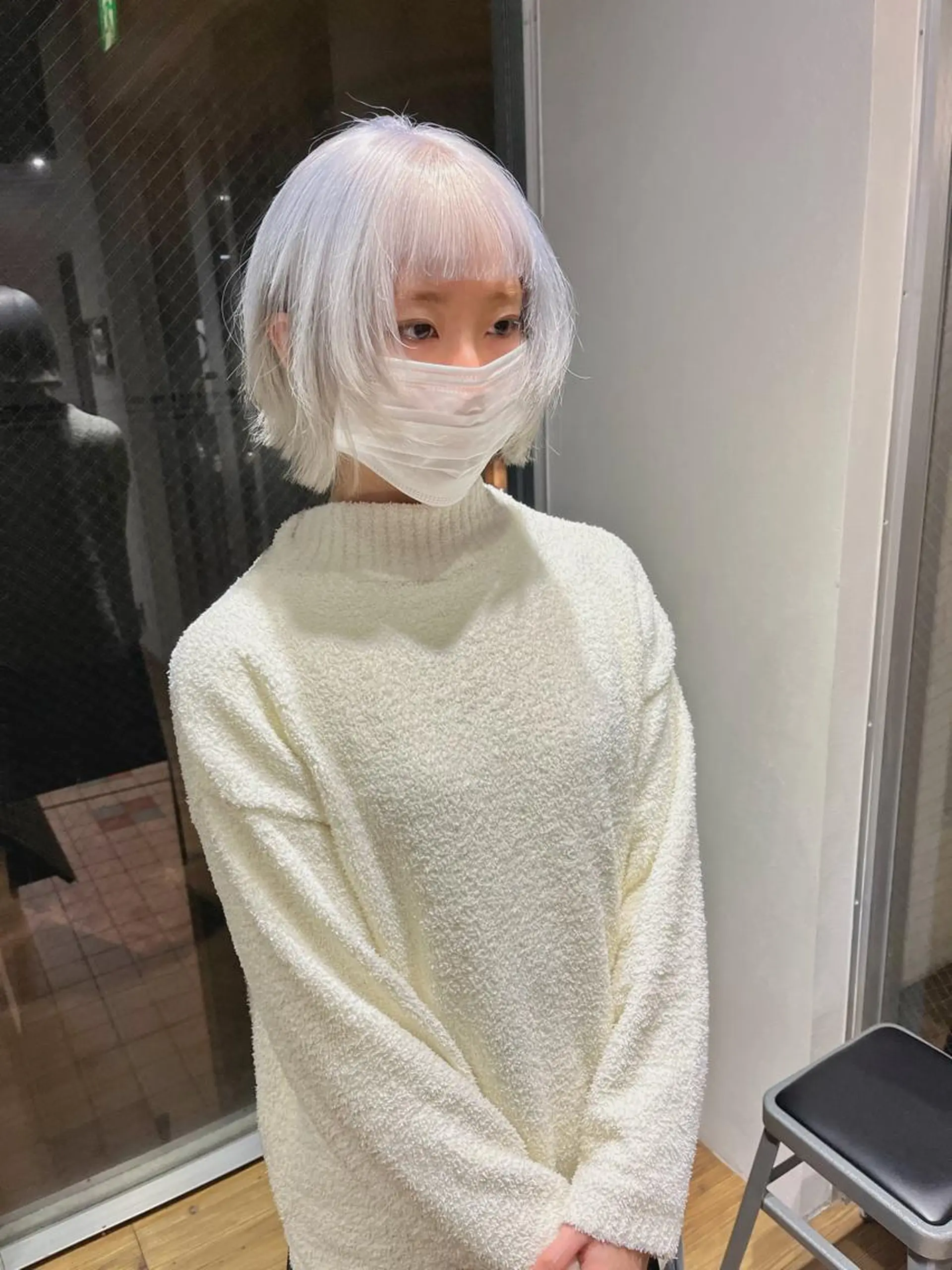 ショート ボブ ウルフカット ウルフボブ カット ヘアカラー ハイトーンNo.1✨ パーマ✨イマイタツヤのヘアスタイル
