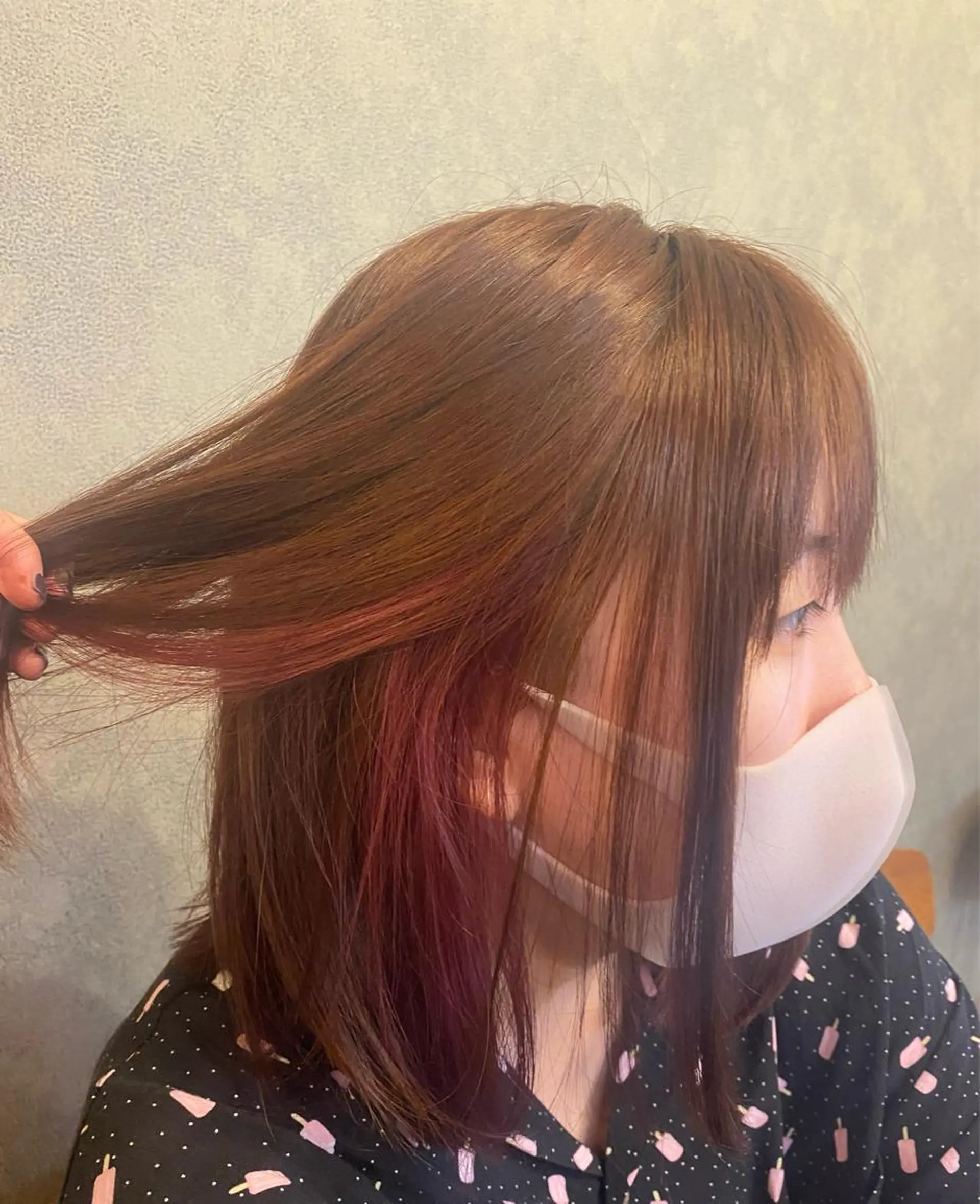 ミディアム ヘアカラー Un Fleur所属・立野 希沙のヘアスタイル