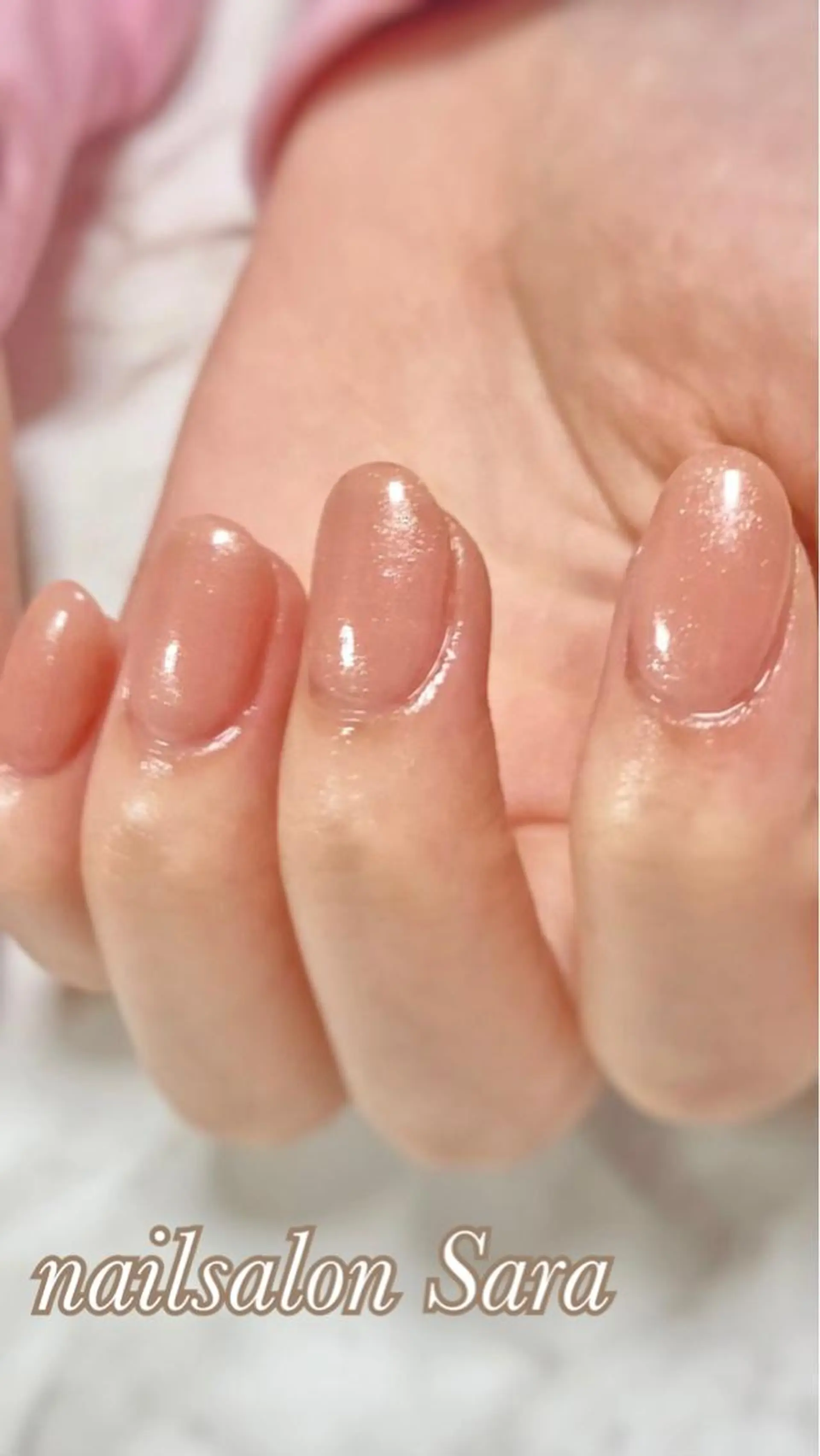 ネイル ラメ(グリッター) ワンカラーネイル 春ネイル Sara所属・nailsalon Saraのネイルデザイン