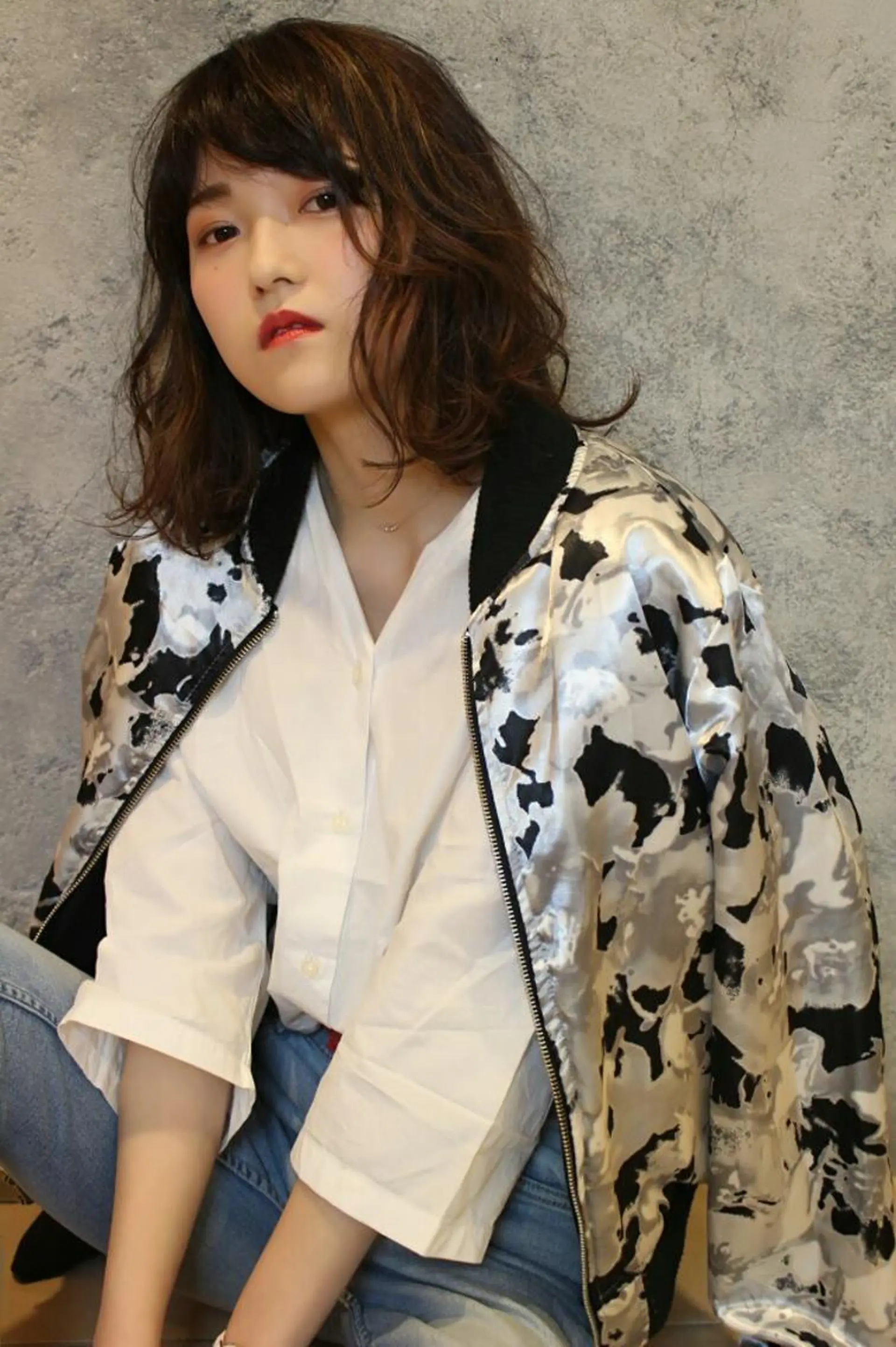 セミロング くせ毛 スタイル 相模大野のヘアスタイル