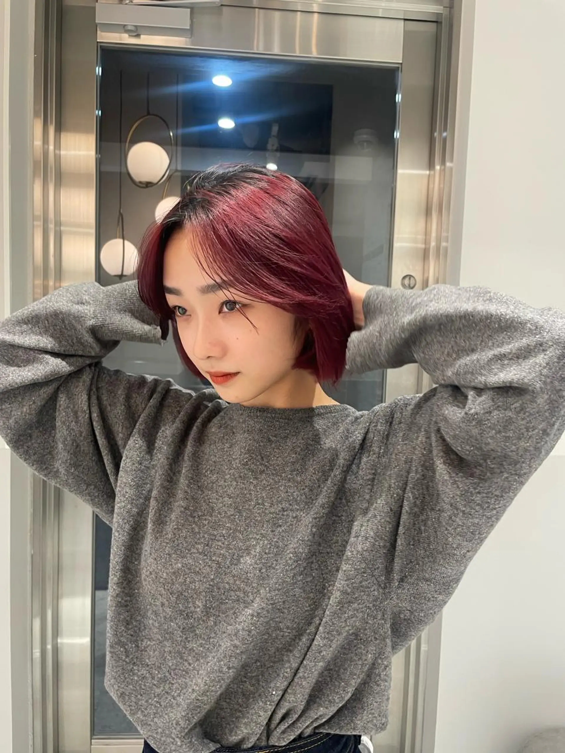 ショート カラー ヘアアレンジ カット ヘアカラー satsuki ito/暖色、パーマのヘアスタイル