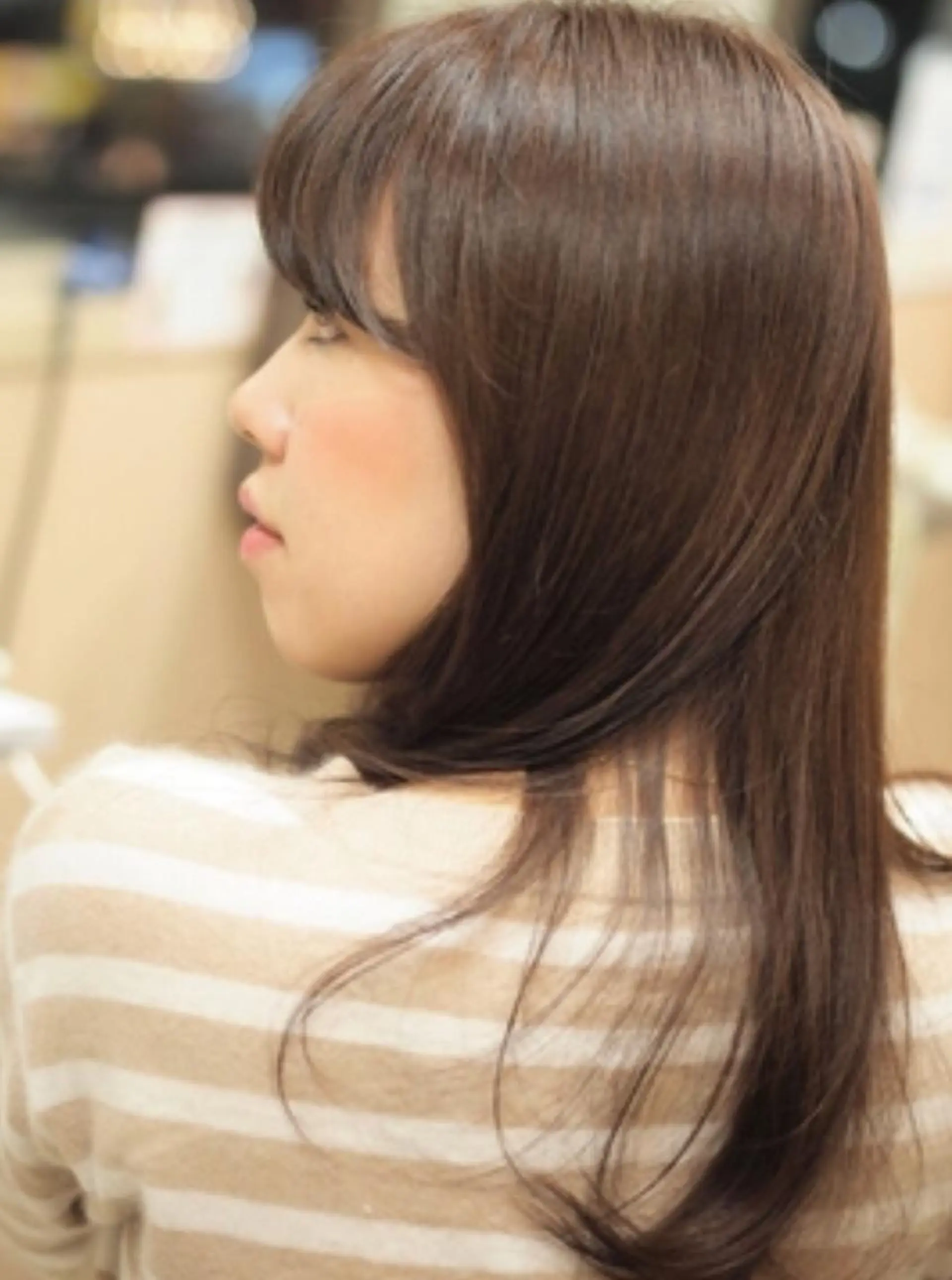 ロング カラー レイヤーカット ロング ローレイヤー BLANCfIL-ブランフィル-所属・ササキ トモコのヘアスタイル