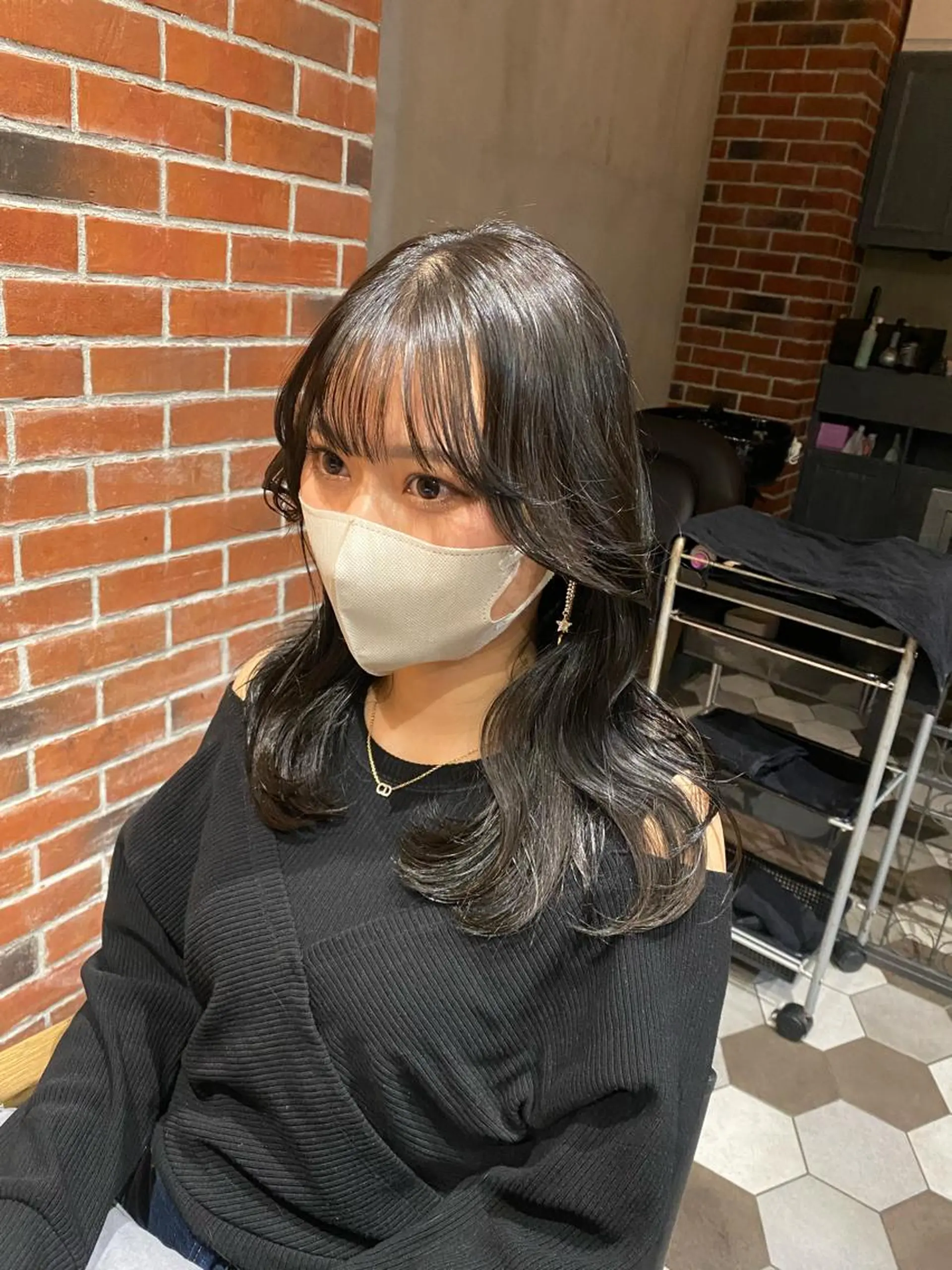 ロング カット ヘアカラー トリートメント 髪質改善韓国レイヤー SHIORI🦋のヘアスタイル
