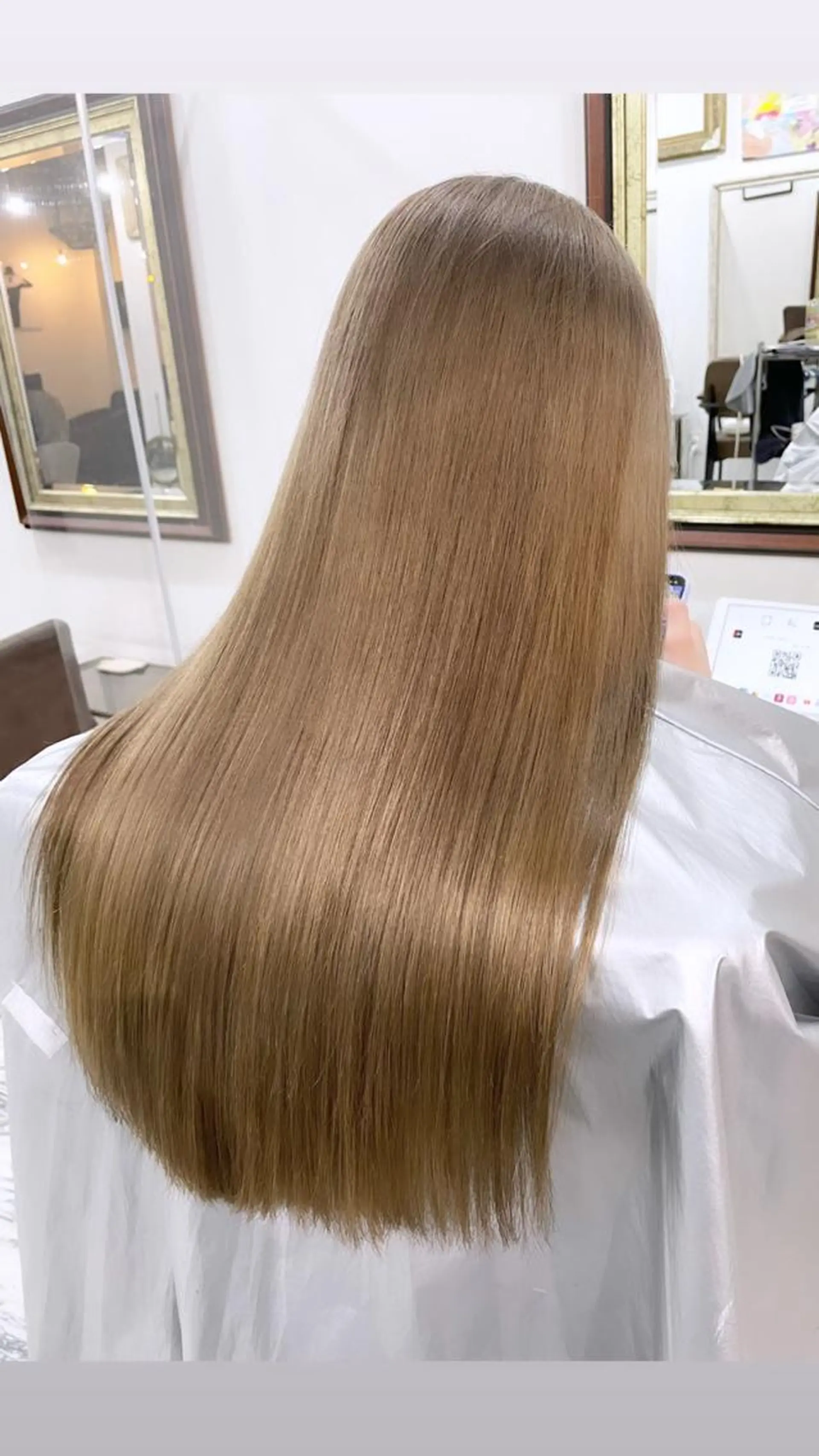 ロング カラー 🩵縮毛矯正  髪質 改善 ツヤ髪🩵のヘアスタイル