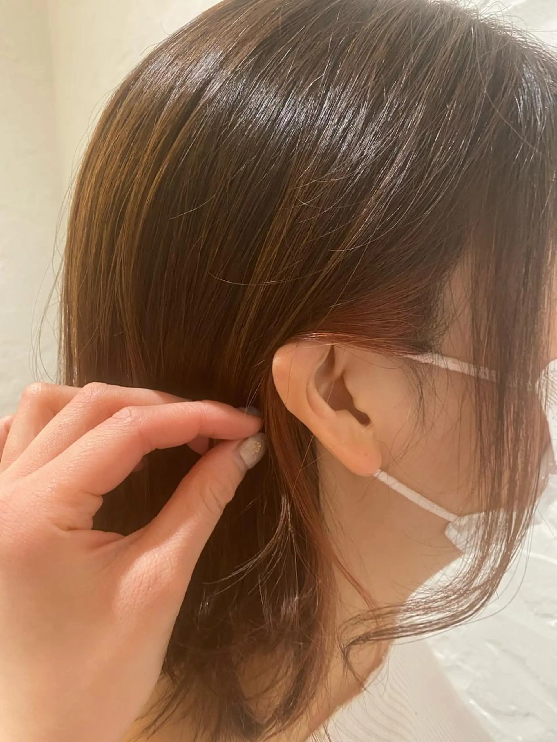 ミディアム カラー オレンジ ピンクカラー hair salon  CAMON.所属・仙台/camon/ airiのヘアスタイル